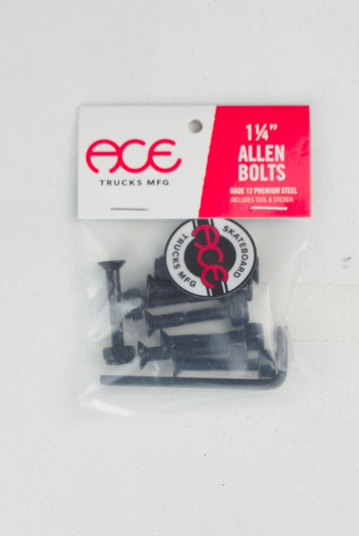 Ace 1 1/4’’ allen skateboard bolts - pack of 8 package 1¼allen bolts