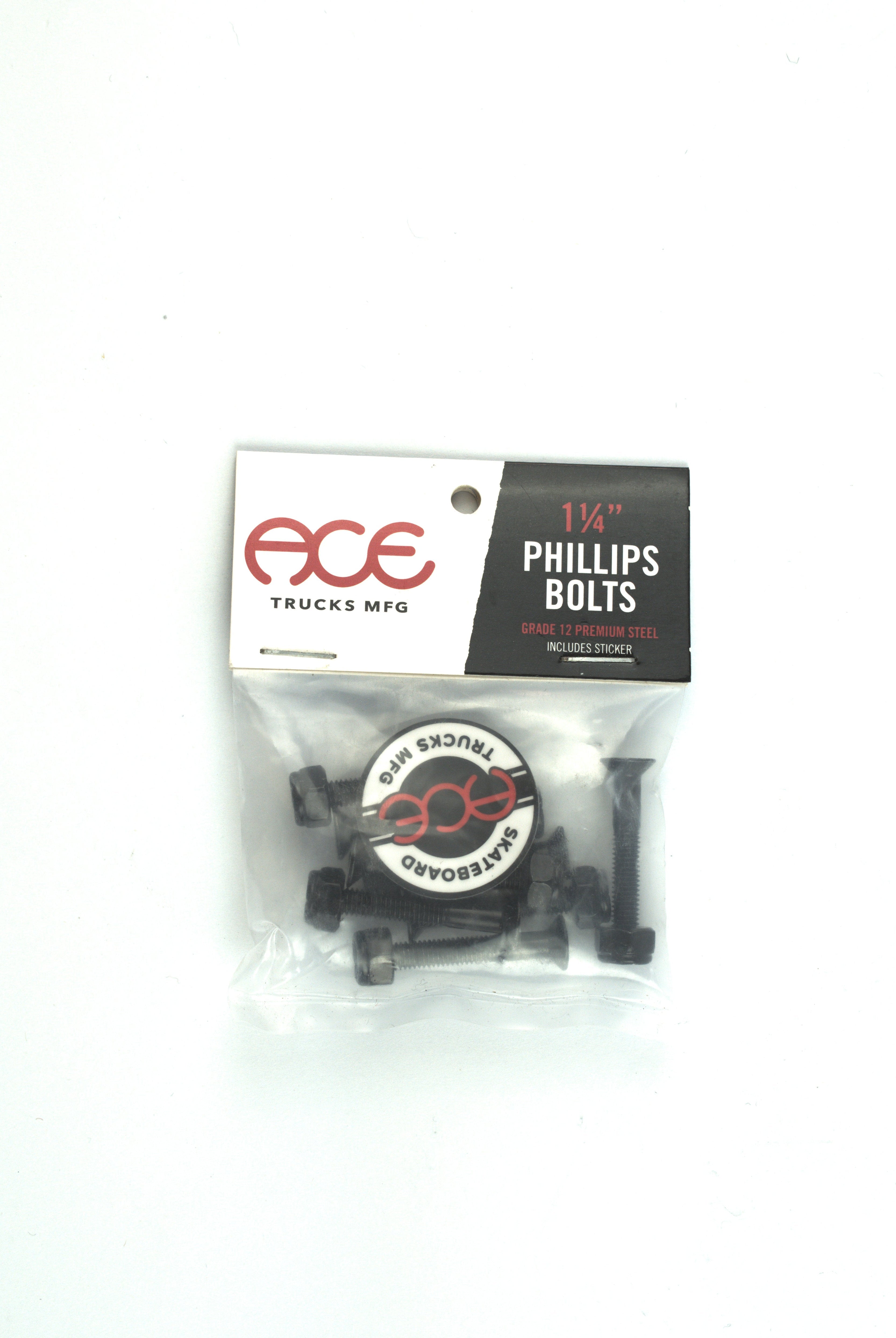 Ace 1/14’’ phillips skateboard bolts - pack of 8 package ace trucks