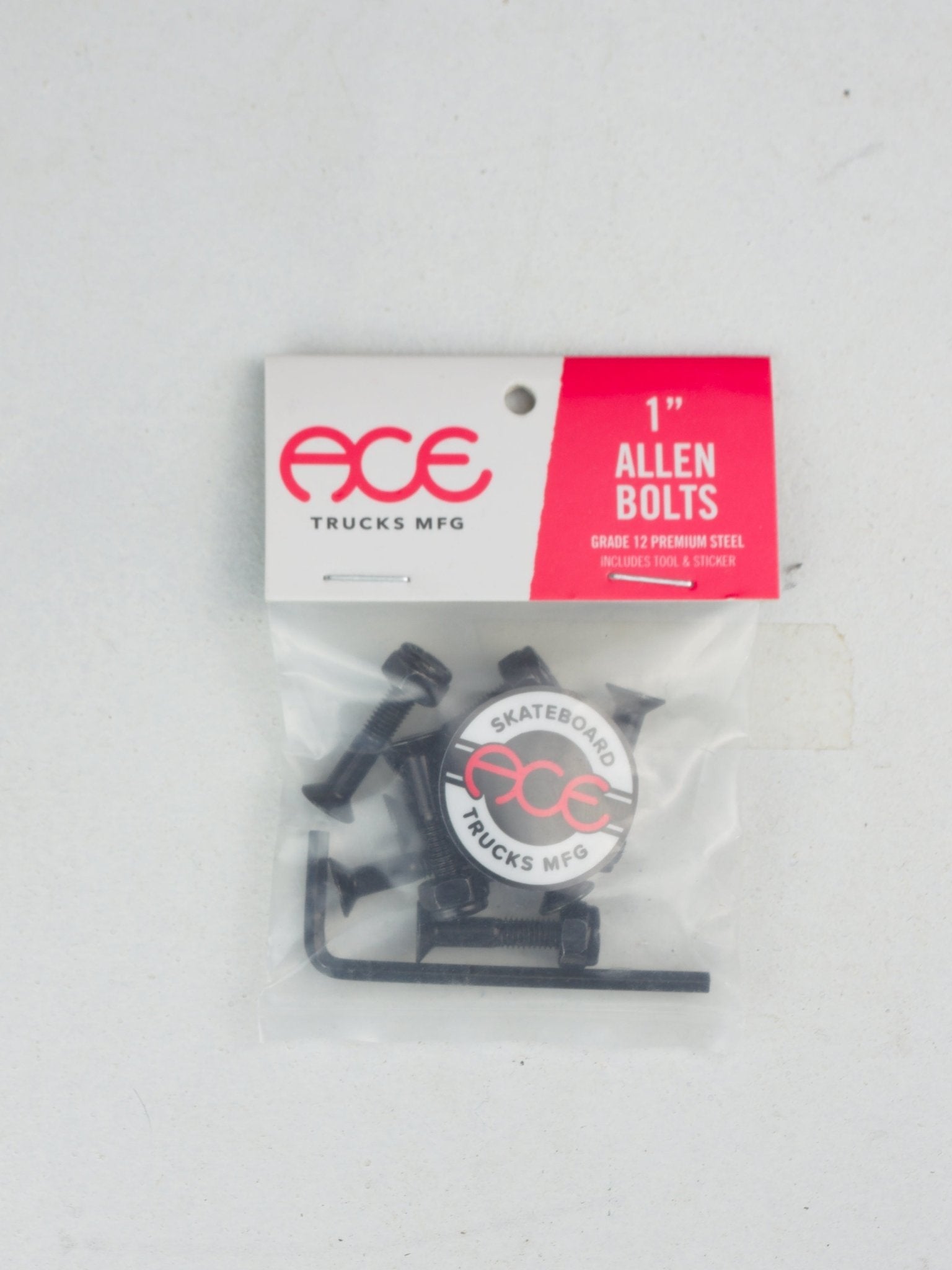Ace 1’’ allen skateboard bolts pack of 8 package 1 inch allen