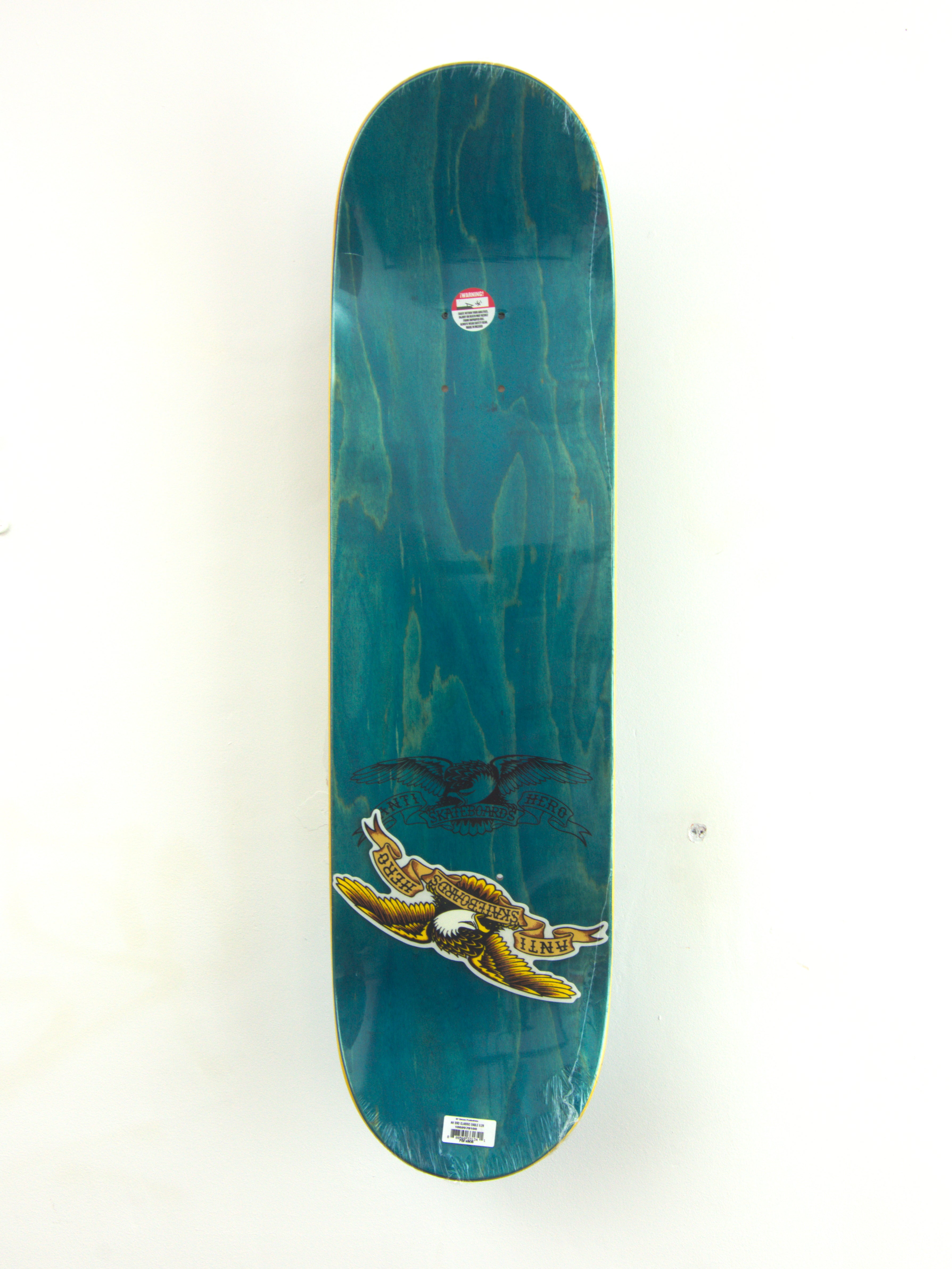 Anti hero - ’classic eagle’ team skateboard deck - 8.28 x 31.65 light blue