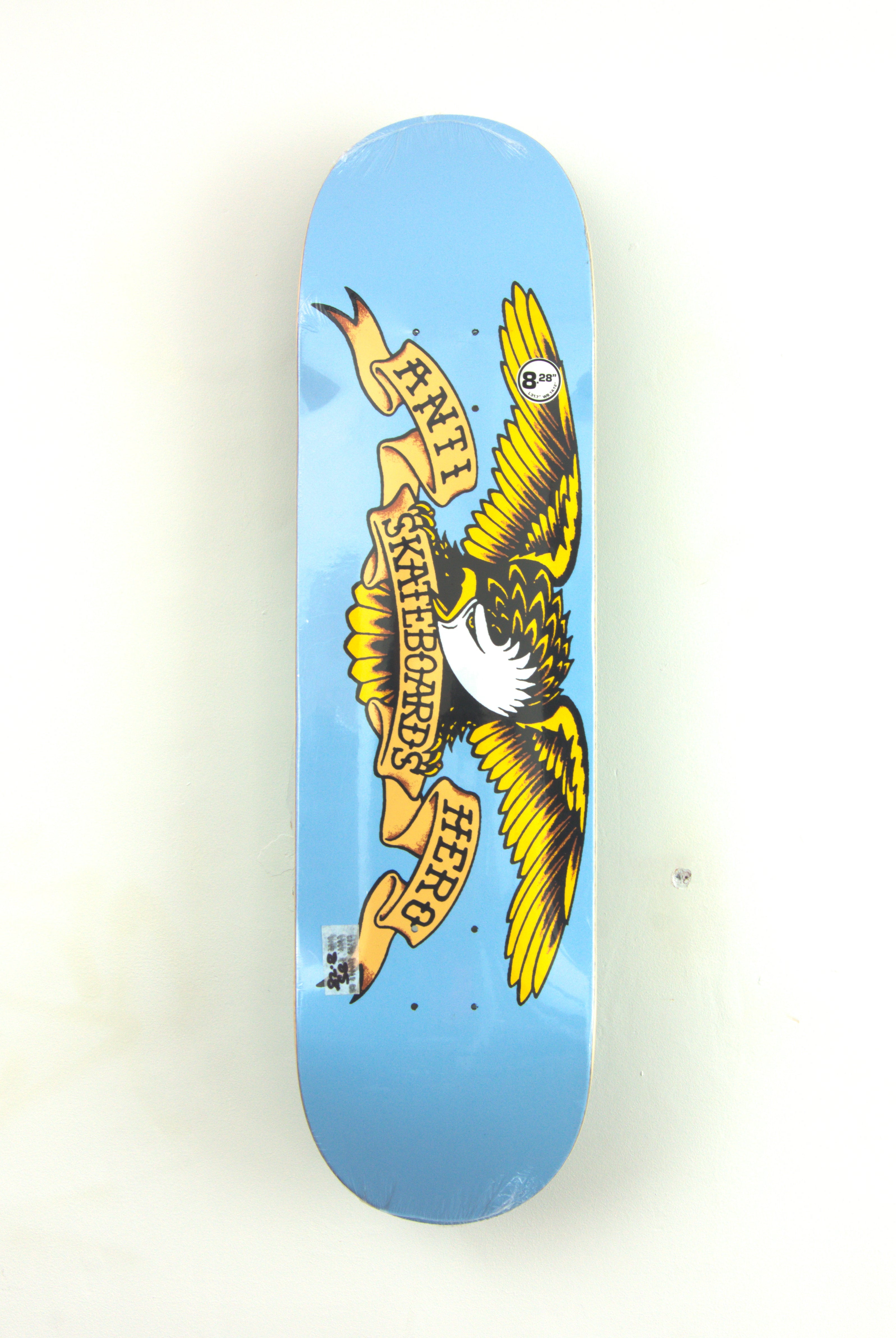 Anti hero - ’classic eagle’ team skateboard deck - 8.28 x 31.65 light blue