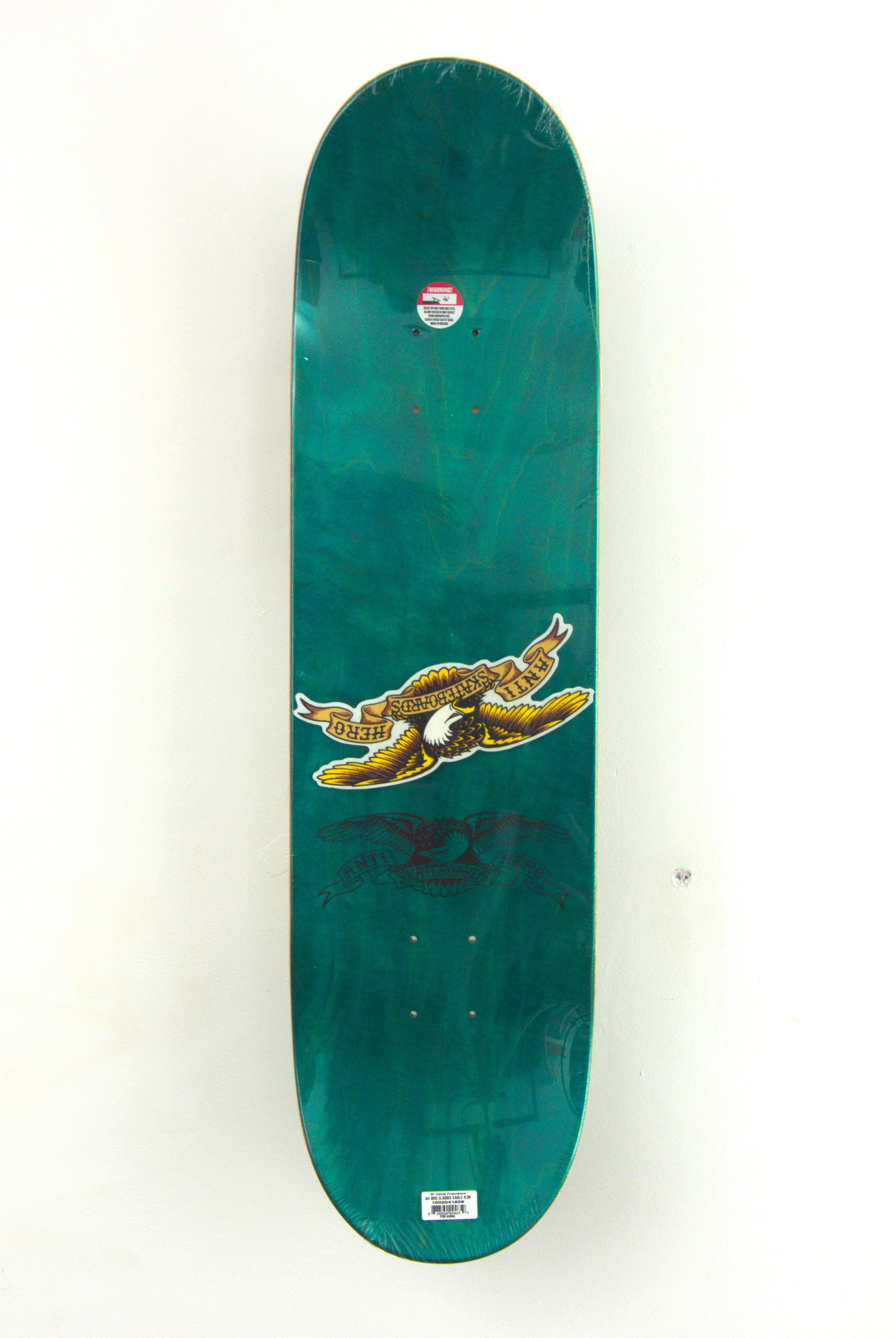 Anti hero - ’classic eagle’ team skateboard deck - 8.38 x 32.10 khaki green