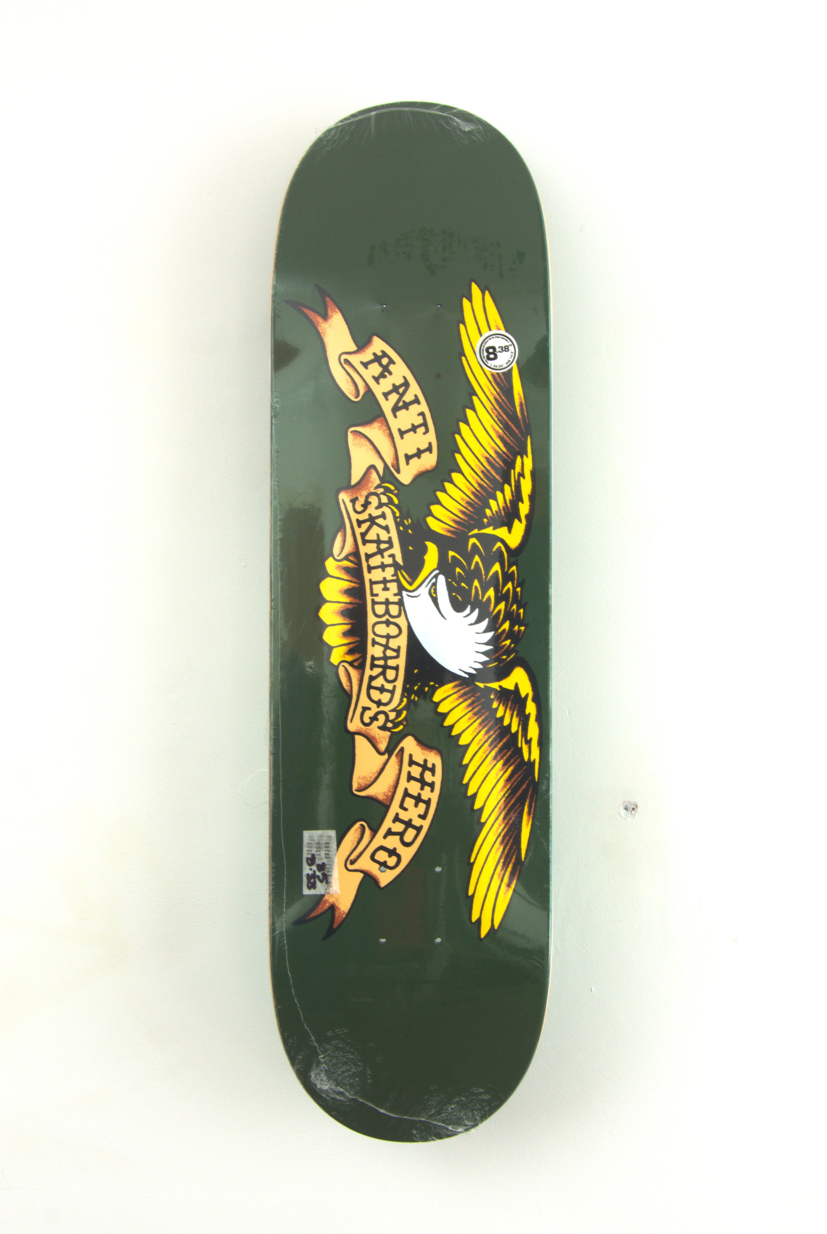 Anti hero - ’classic eagle’ team skateboard deck - 8.38 x 32.10 khaki green