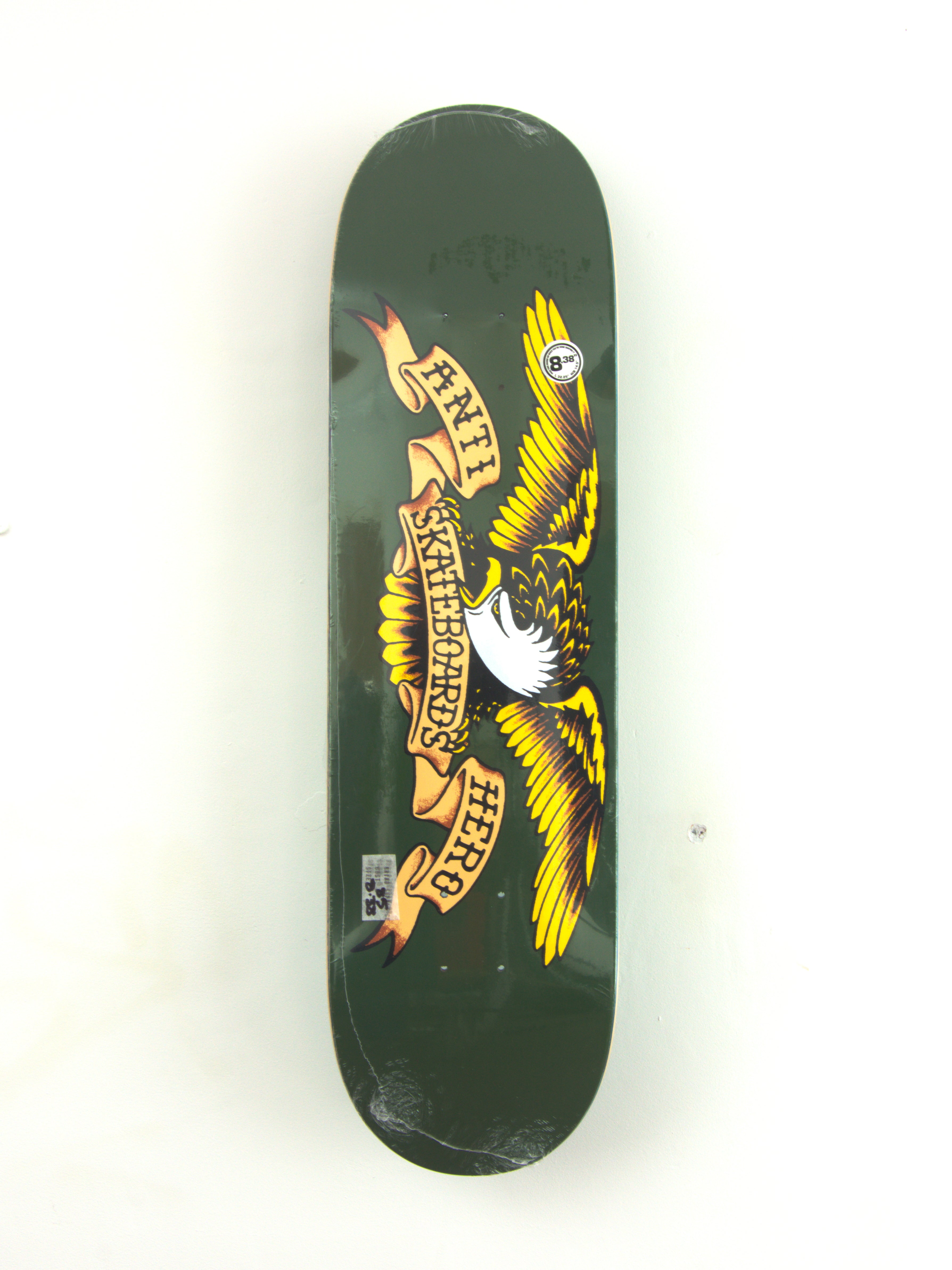 Anti hero - ’classic eagle’ team skateboard deck - 8.38 x 32.10 khaki green