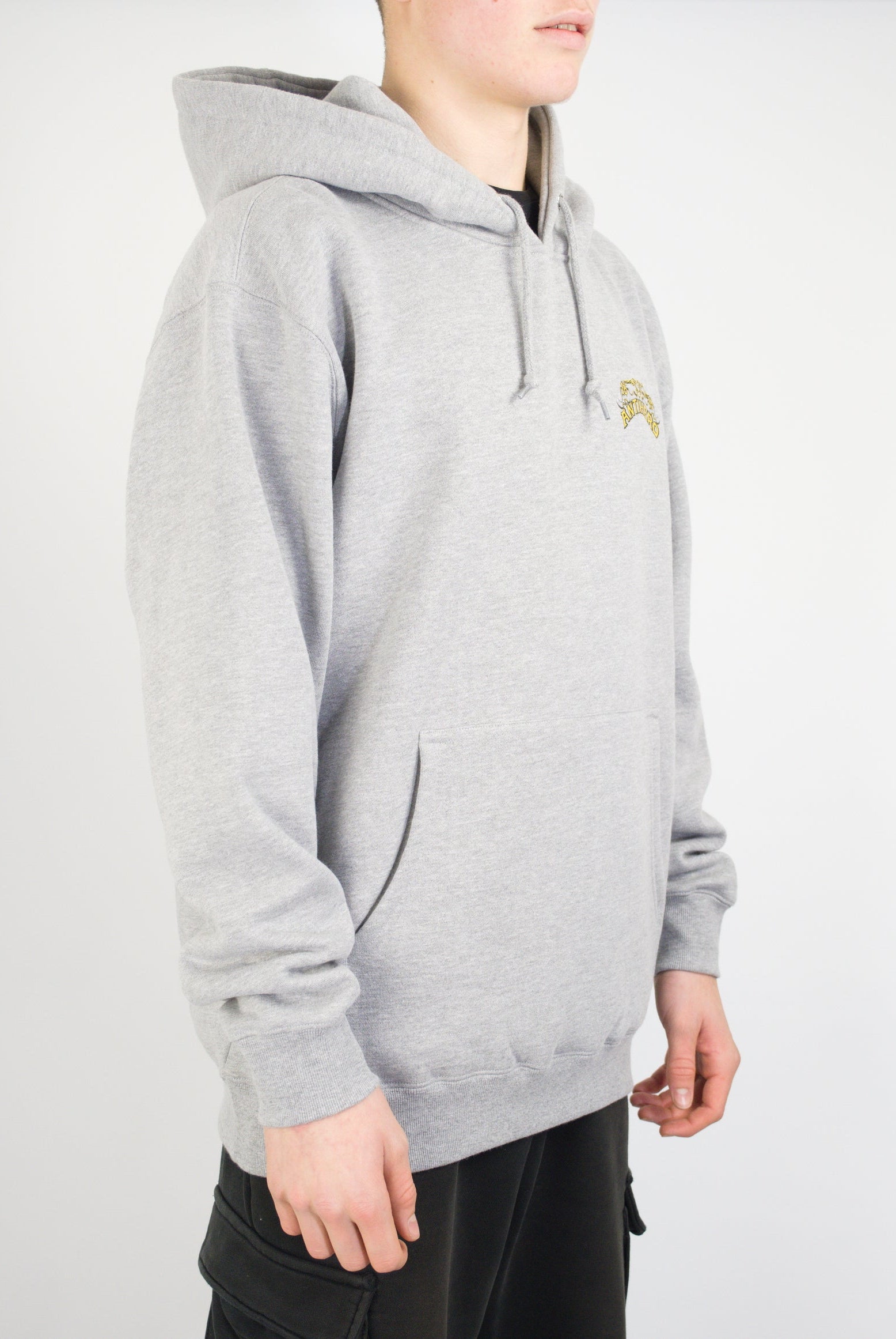 Anti hero - customs hoodie - heather grey