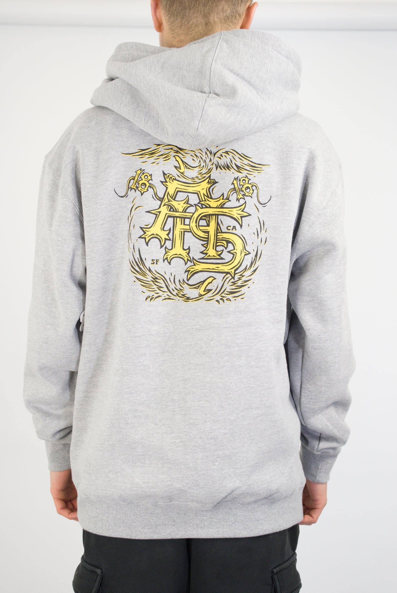 Anti hero - customs hoodie - heather grey