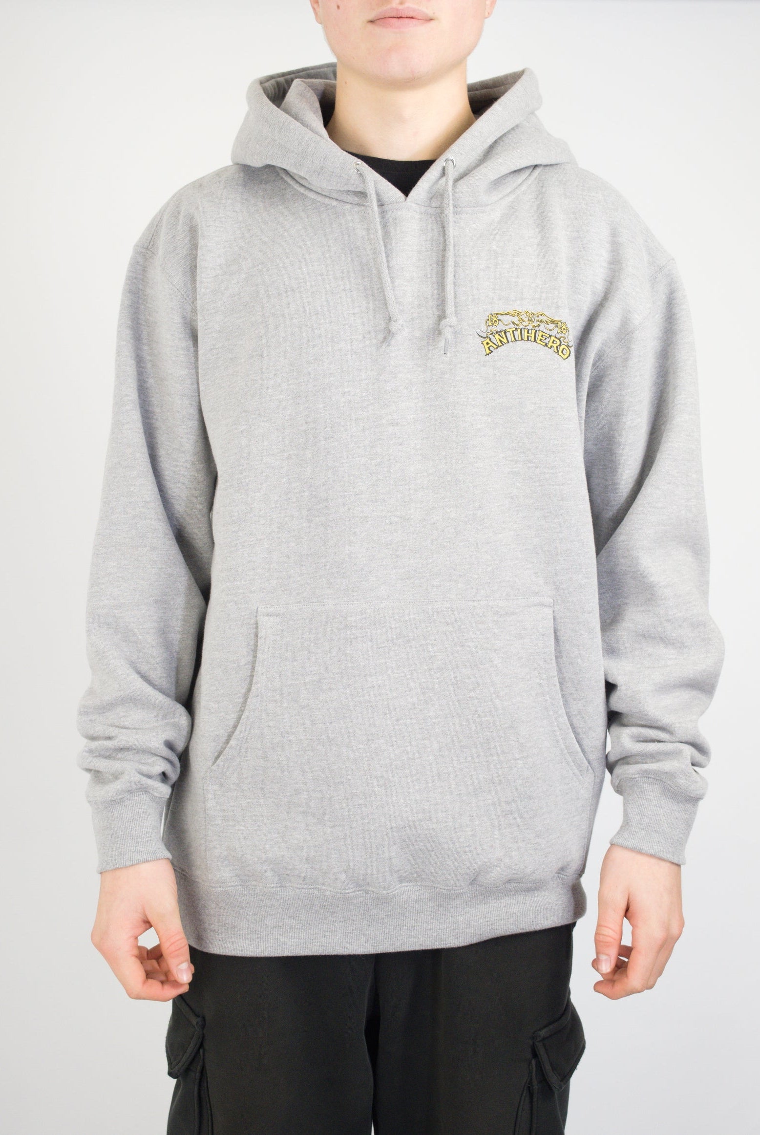 Anti hero - customs hoodie - heather grey