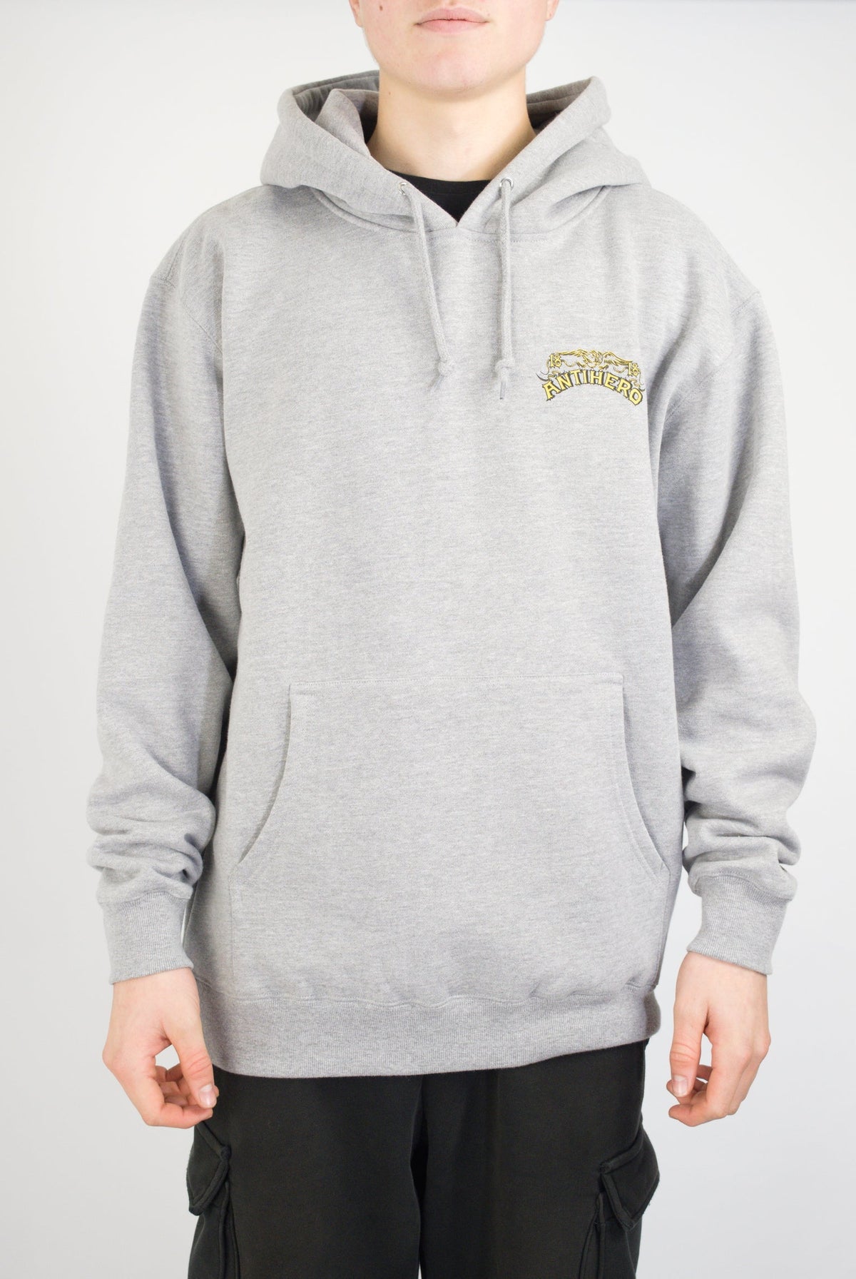 S anti hero - customs hoodie - heather grey last one size