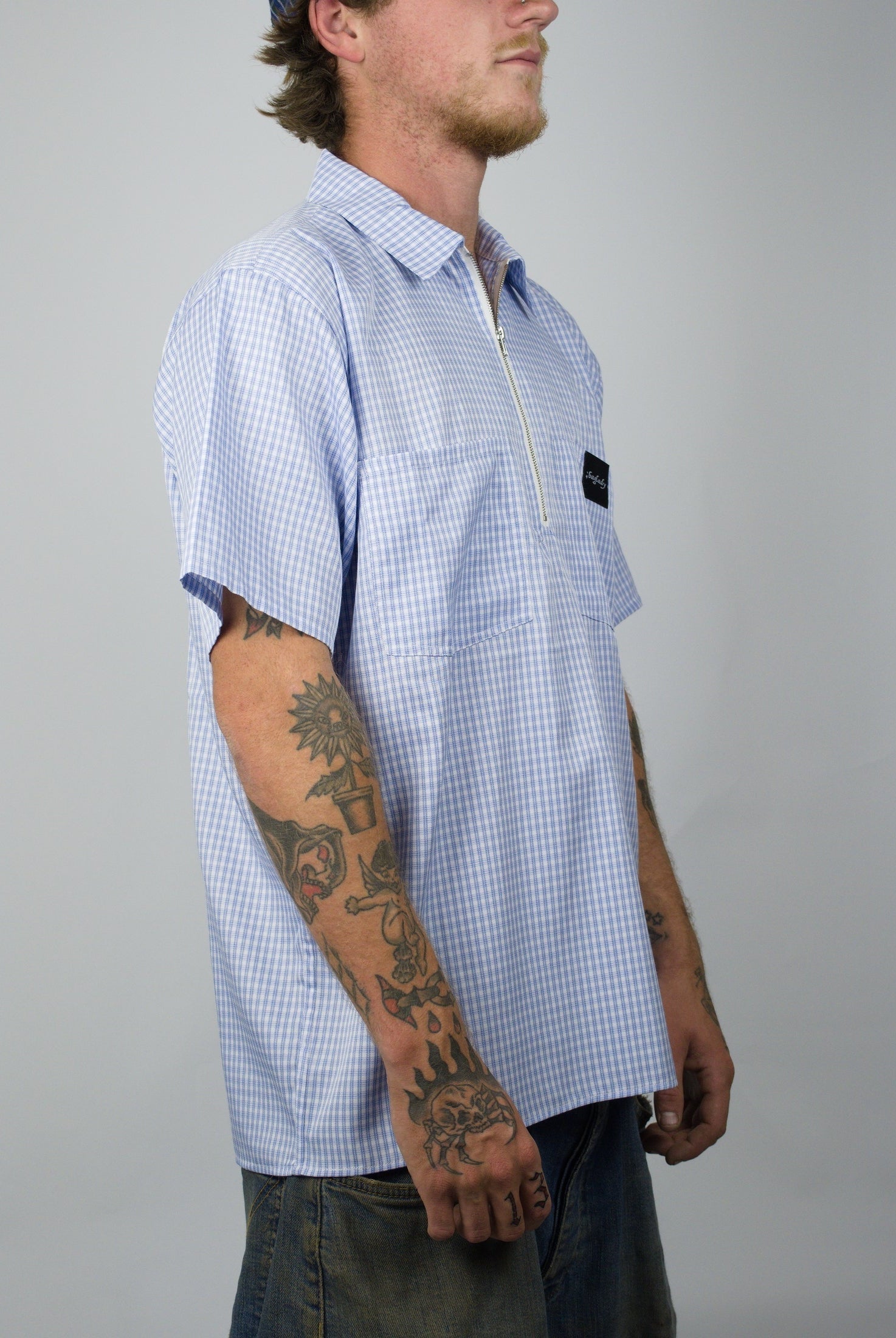 Bag lady - workwear shirt light blue