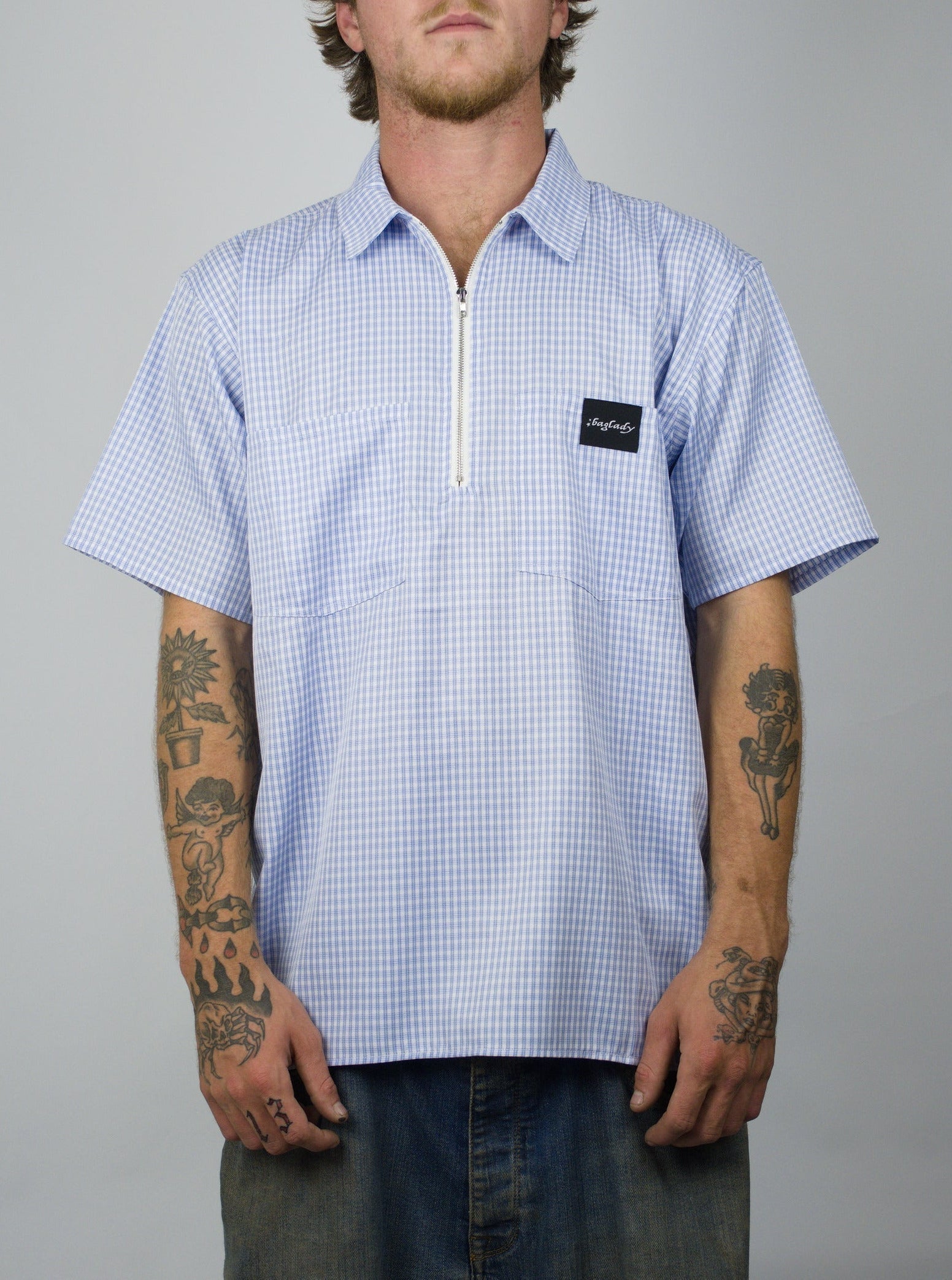 Bag lady - workwear shirt light blue