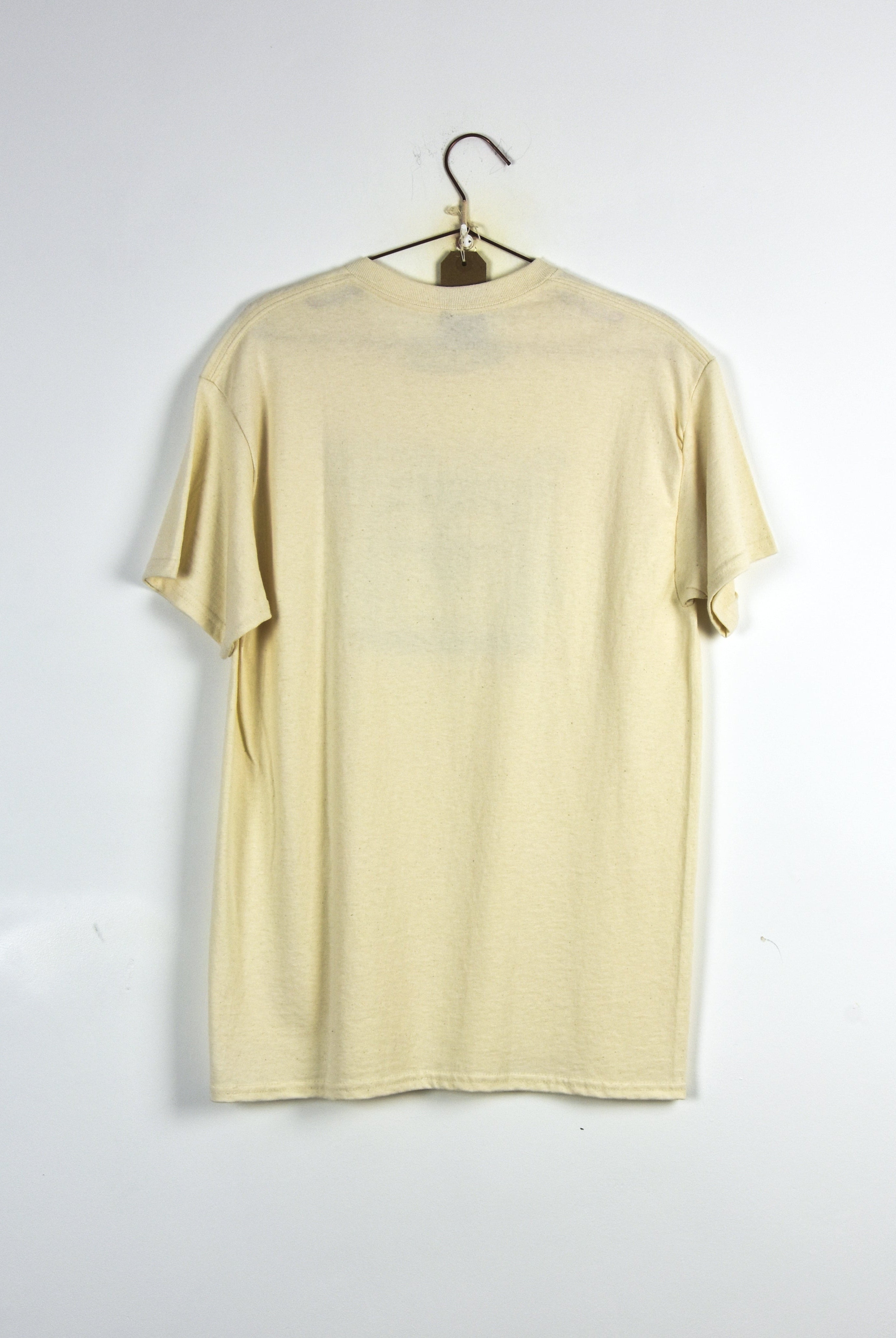 Blast skates - masher tee - sand - medium last plain cream-colored t-shirt