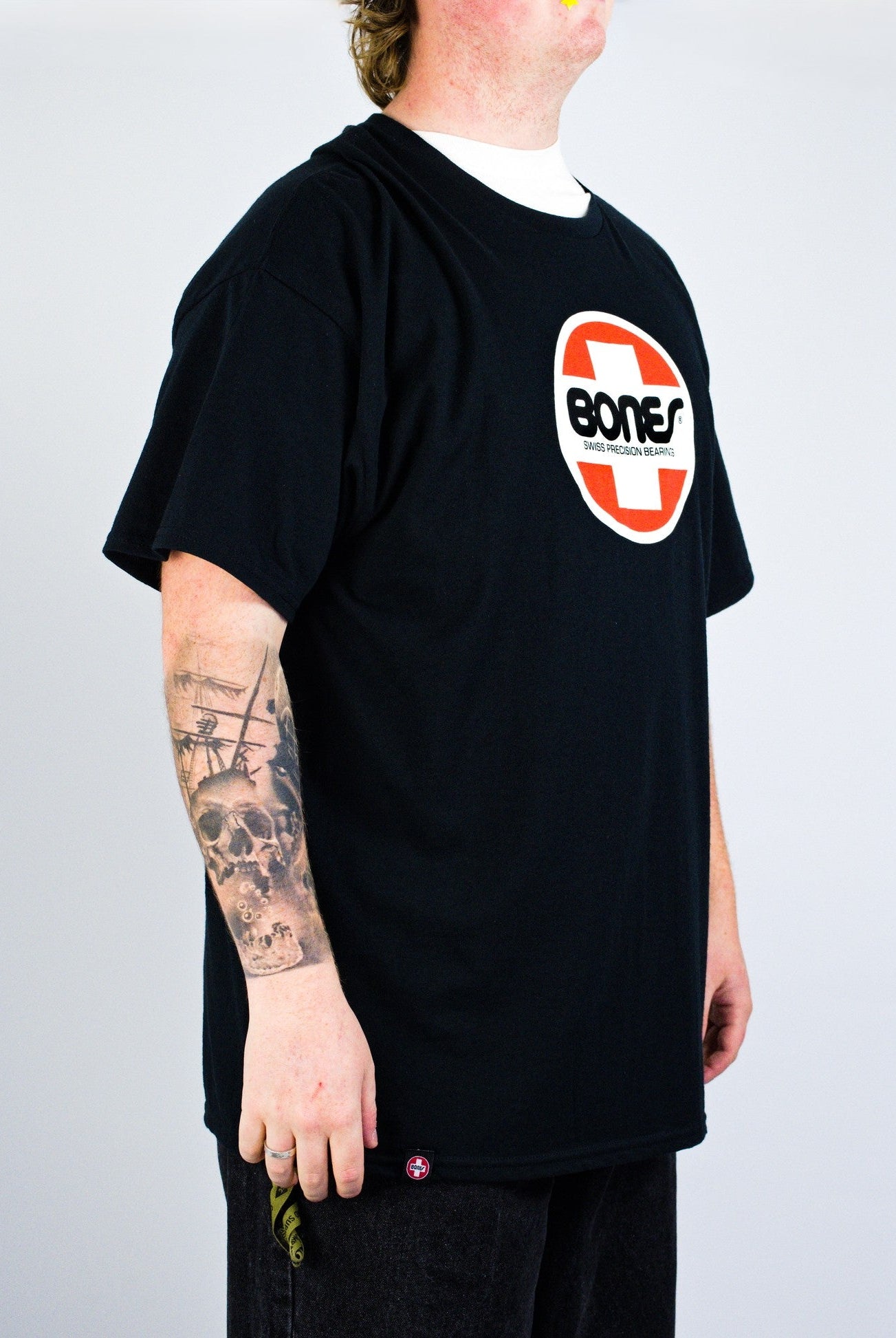 Bones - swiss logo tee - black