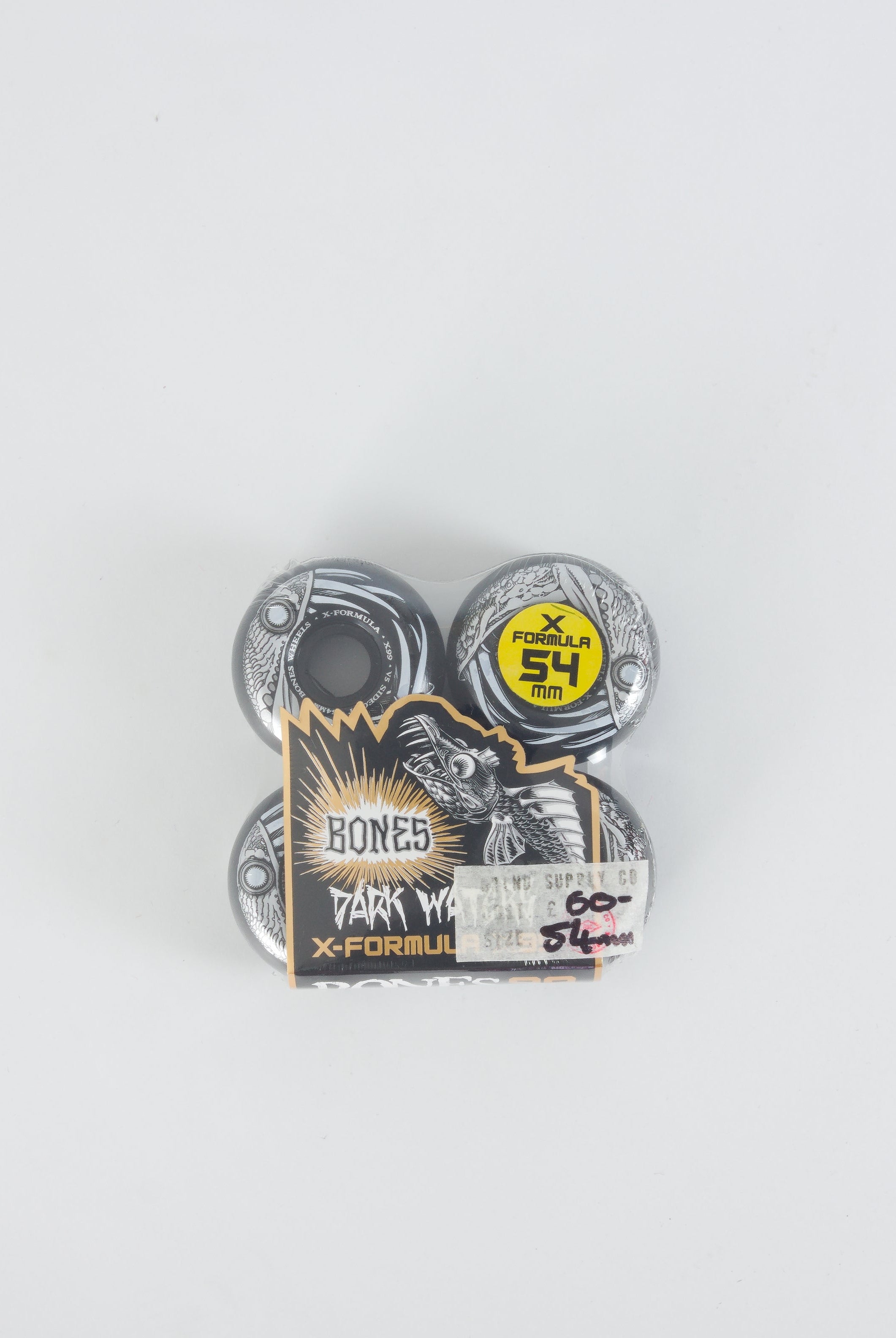 54 mm bones wheels - dark waters x99 formula skateboard - v5 sidecuts 54mm