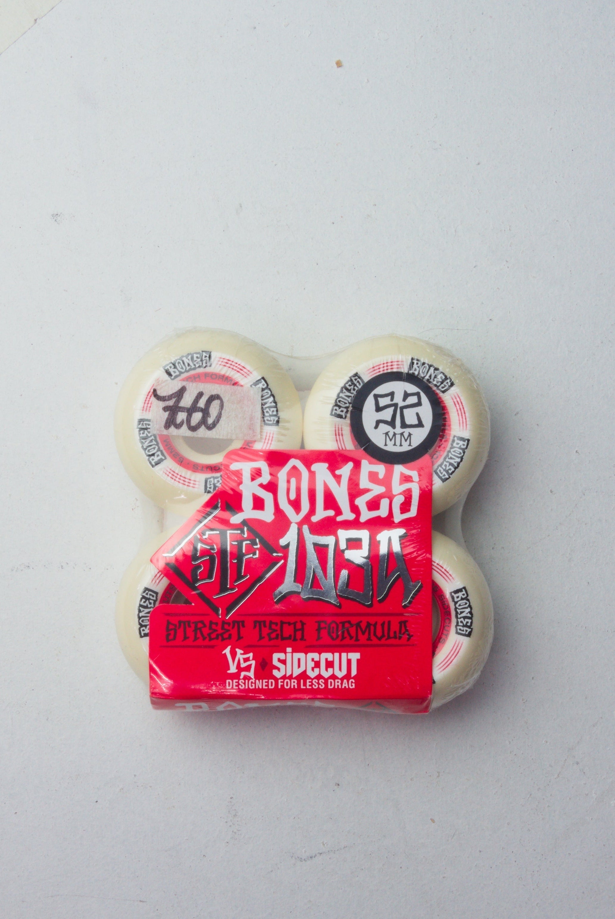 Bones wheels regulators stf formula 103a skateboard 52mm set four white