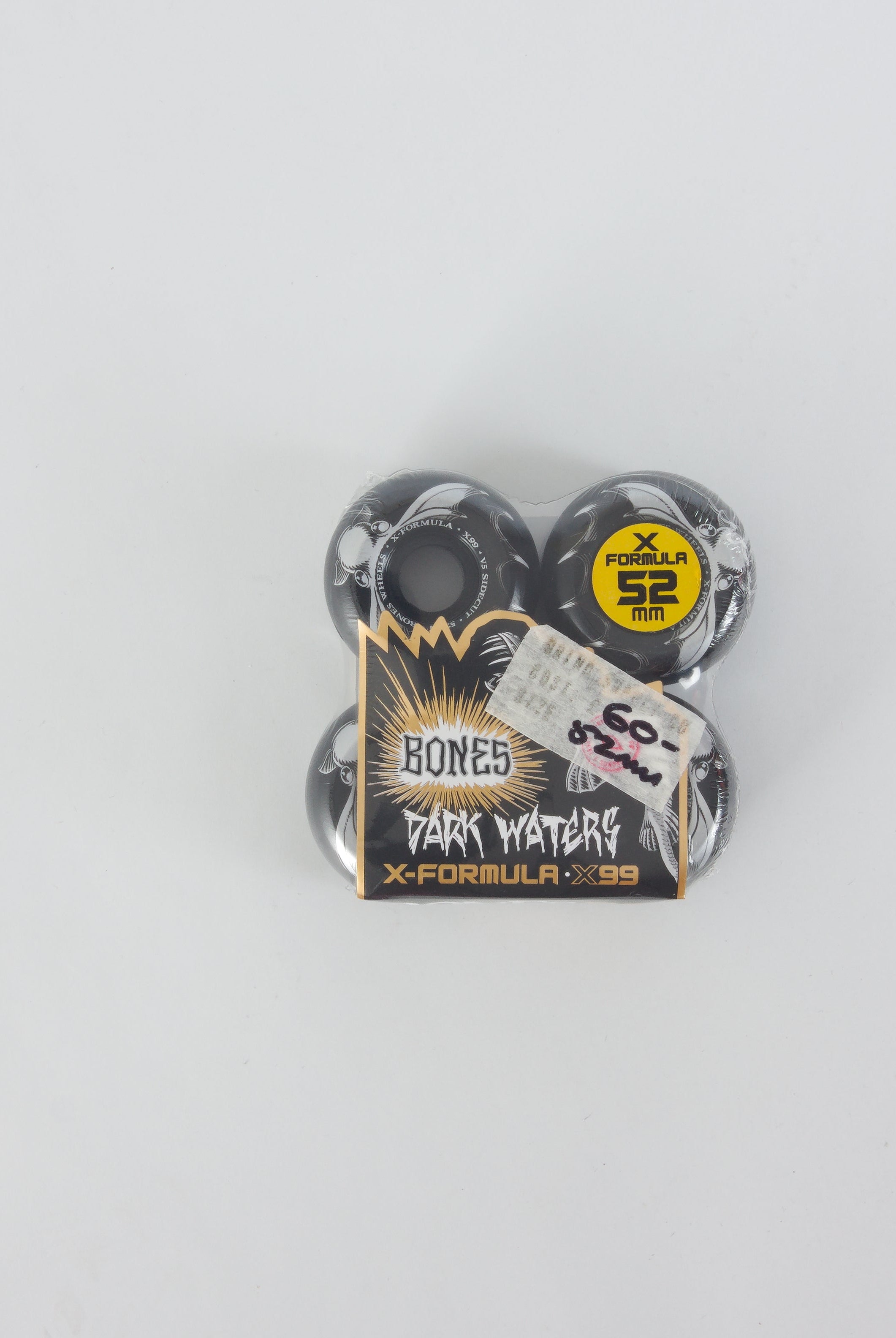53 mm bones wheels - xformula dark waters x99 formula skateboard - v5 sidecuts 52mm