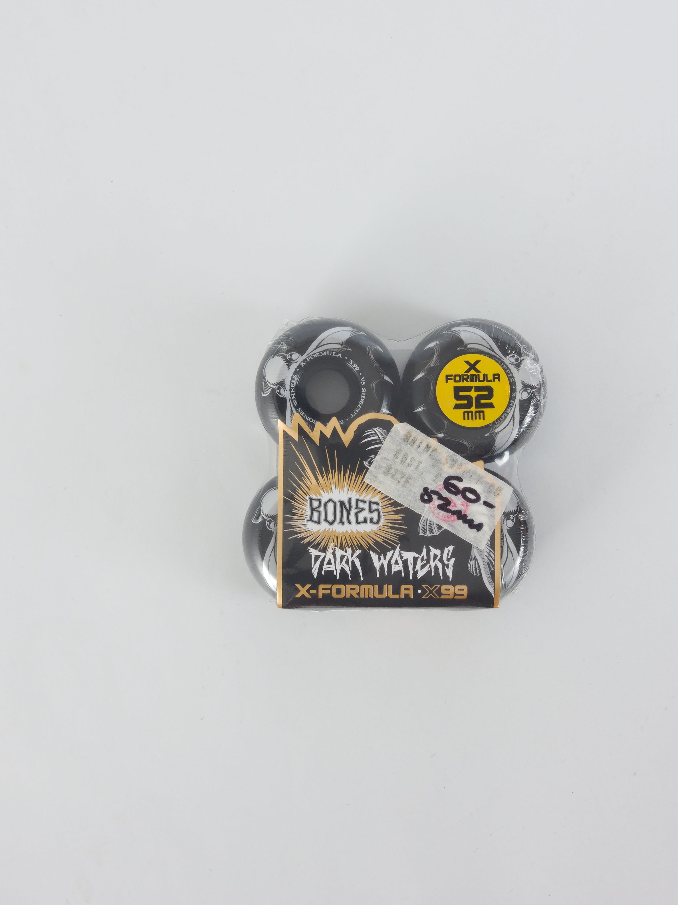 53 mm bones wheels - xformula dark waters x99 formula skateboard - v5 sidecuts 52mm