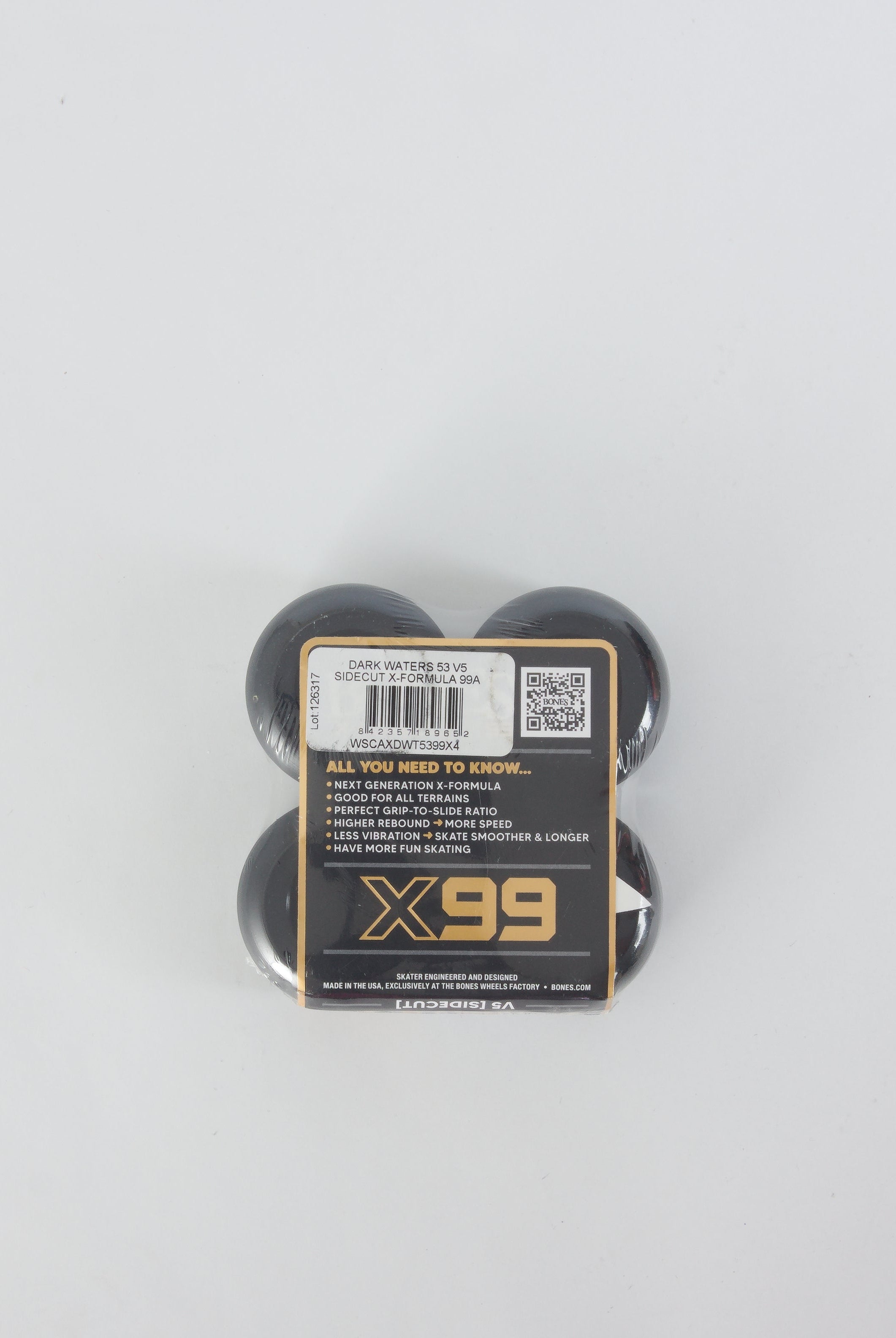 53 mm bones wheels - xformula dark waters x99 formula skateboard - v5 sidecuts 53mm