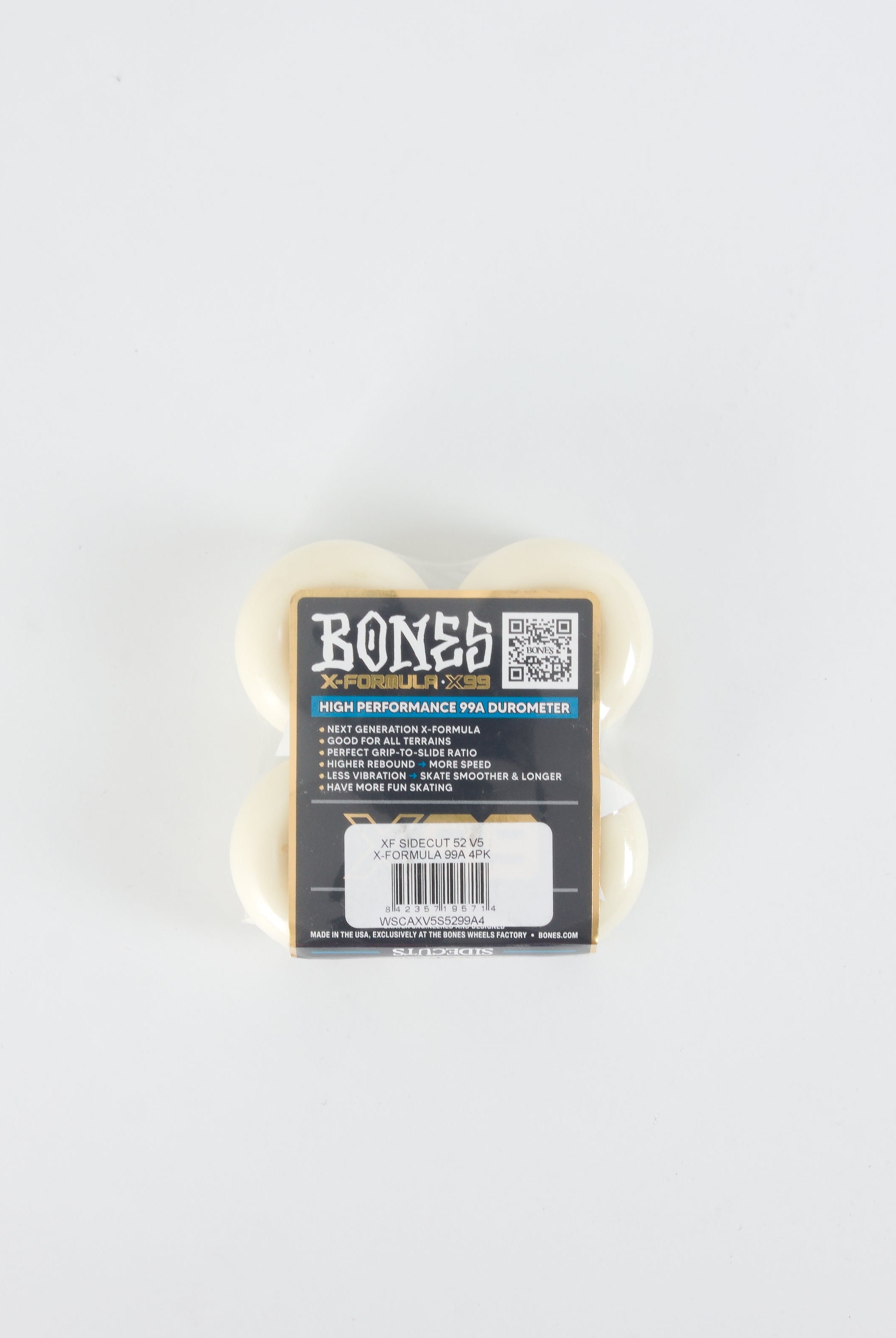 Bones wheels - xformula v5 sidecuts x99 skateboard - 52 mm