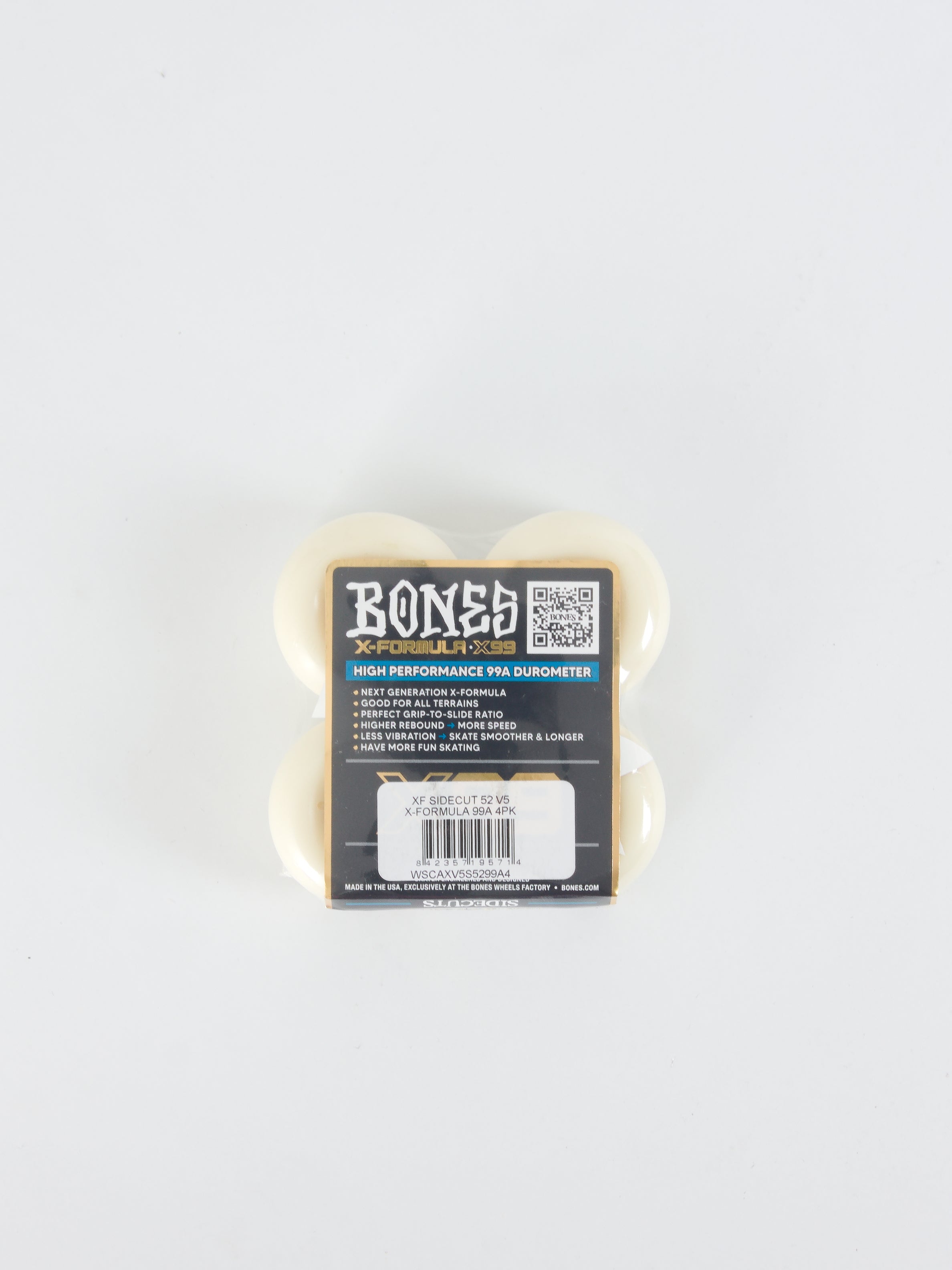 Bones wheels - xformula v5 sidecuts x99 skateboard - 52 mm