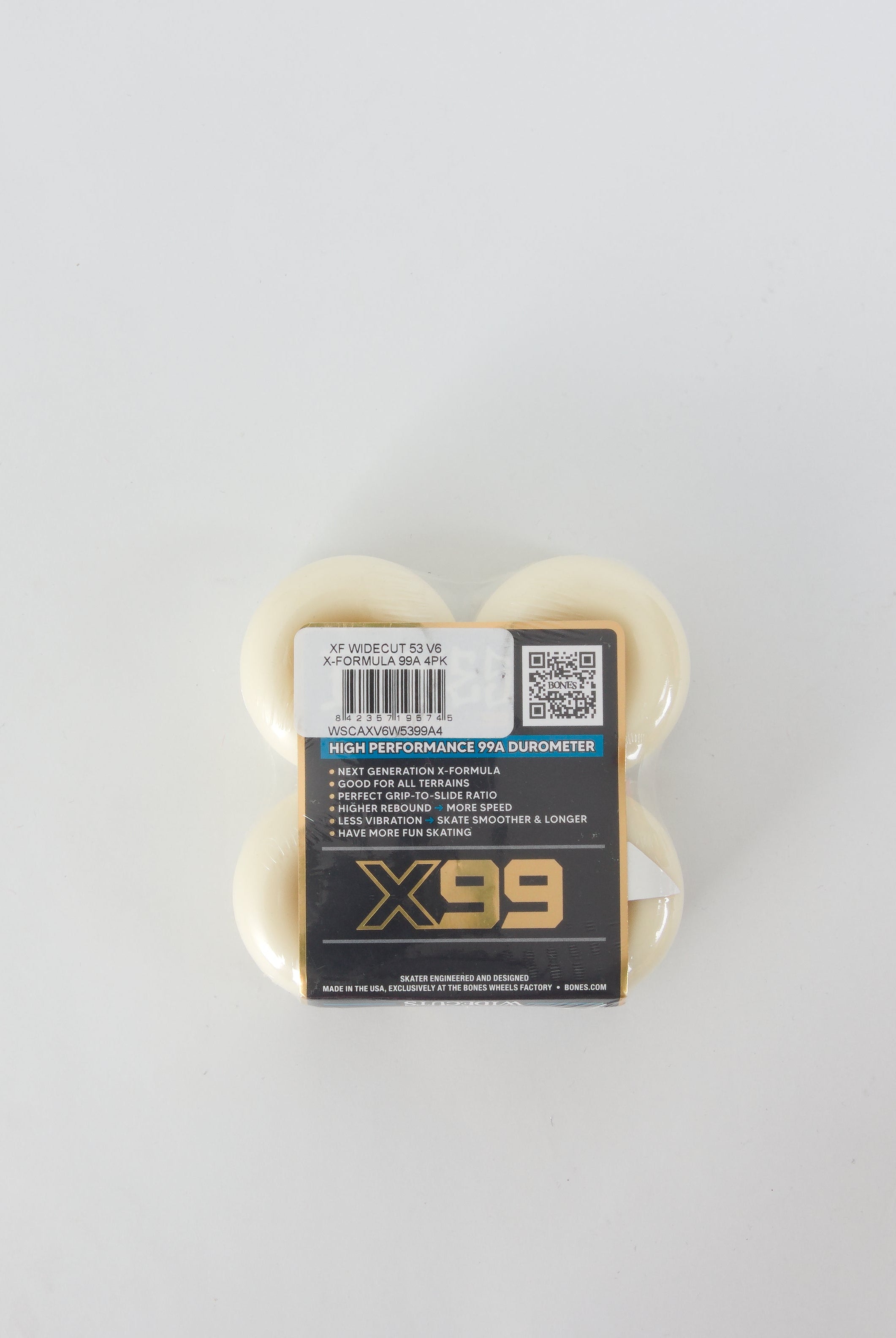Bones wheels - xformula v6 widecut x99 skateboard - 53mm