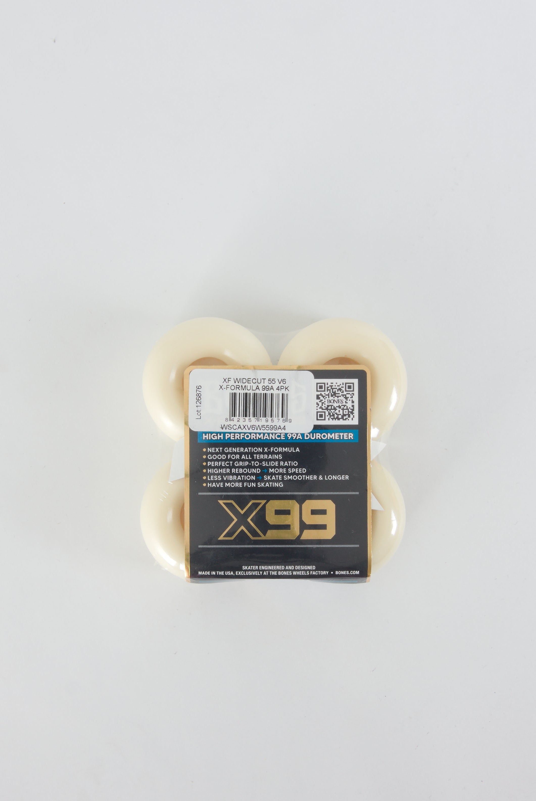 Bones wheels - xformula v6 widecut x99 skateboard - 55mm