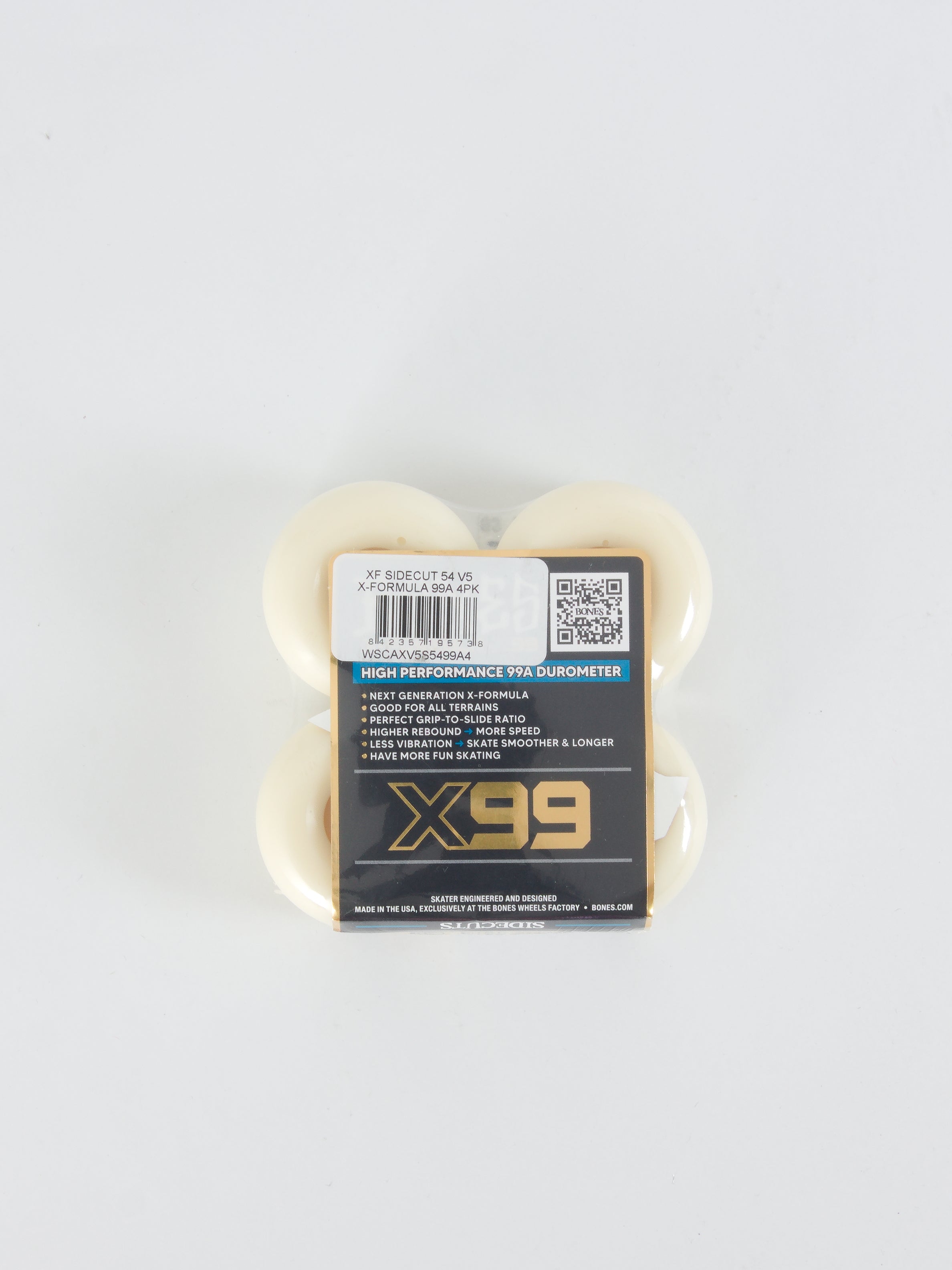 Bones wheels - xformulav5 sidecut x99 skateboard - 54 mm