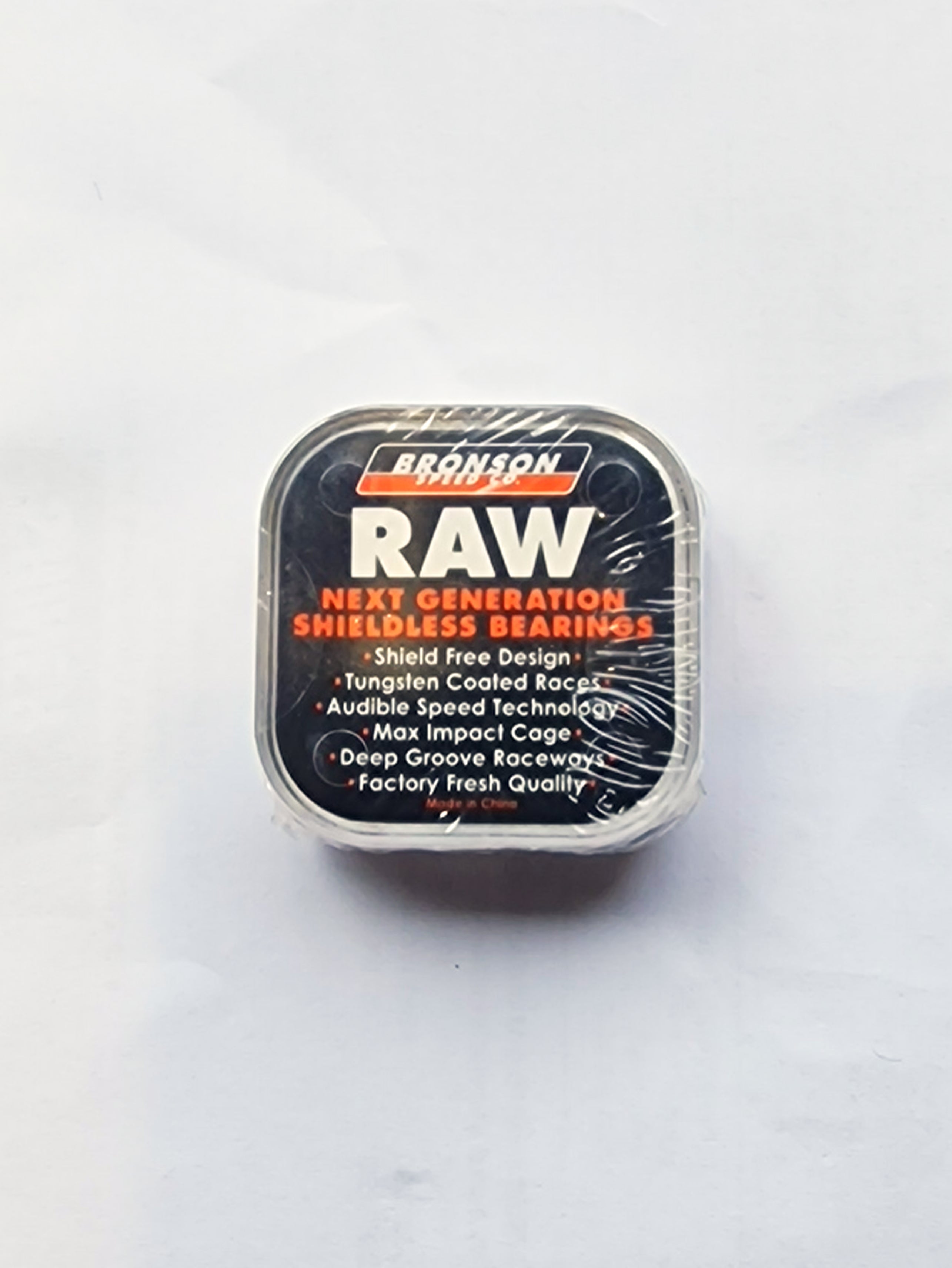 Bronson speed co - raw next generation shieldless bearings - pack of 8