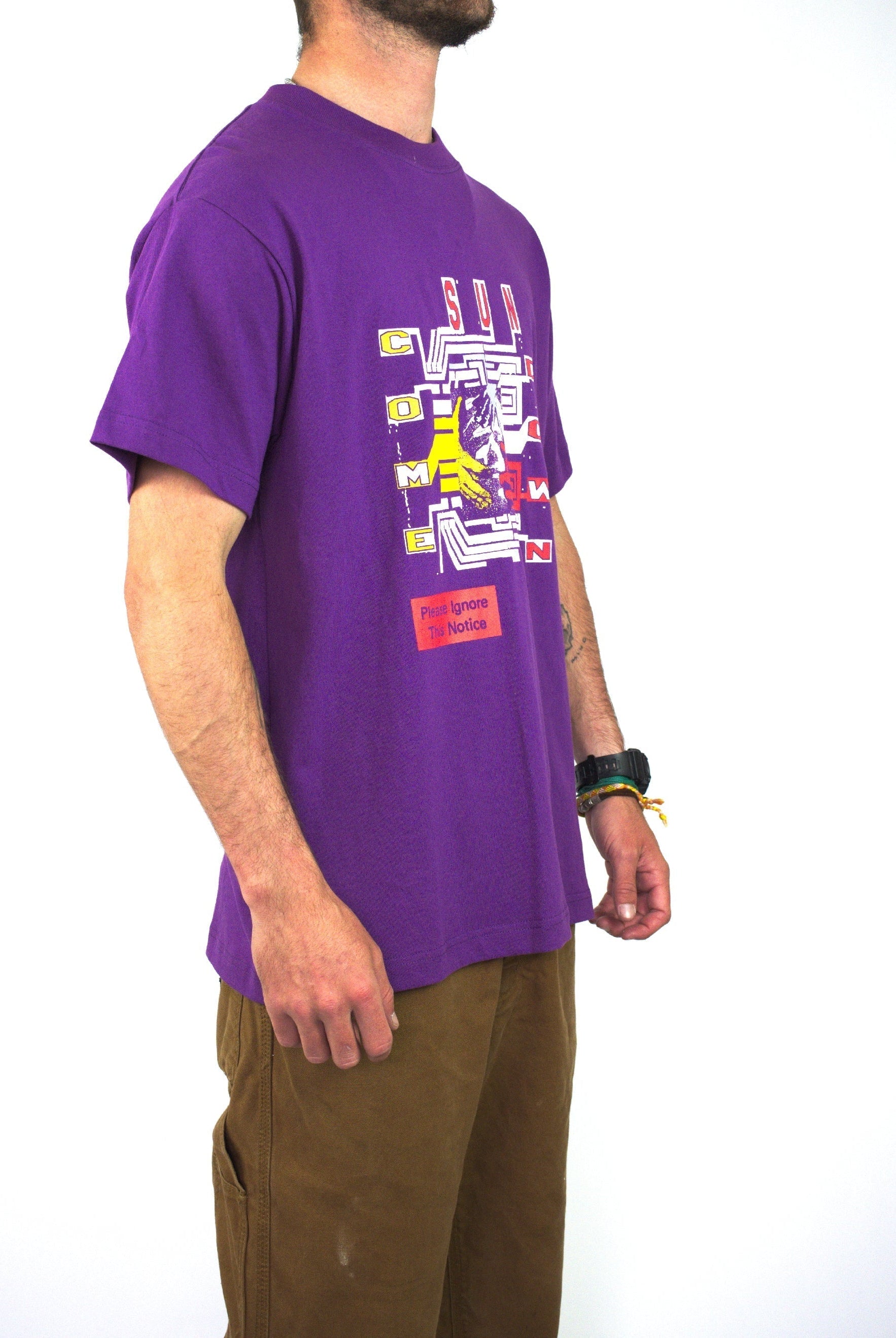 Come sundown - chip tee shirt - purple purple t-shirt colorful