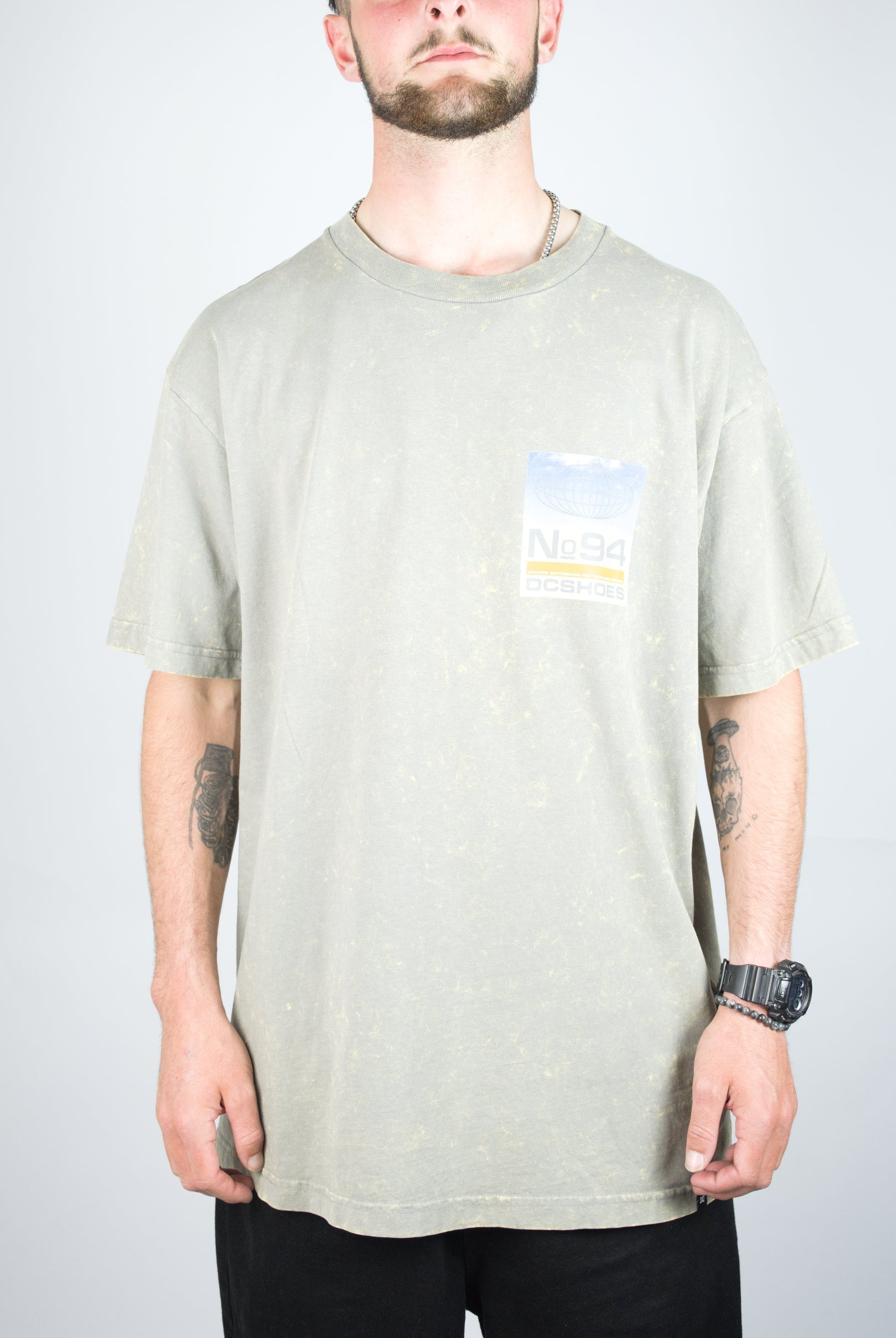 Dc shoes - 94 elevate tee shirt - moon mist rain wash