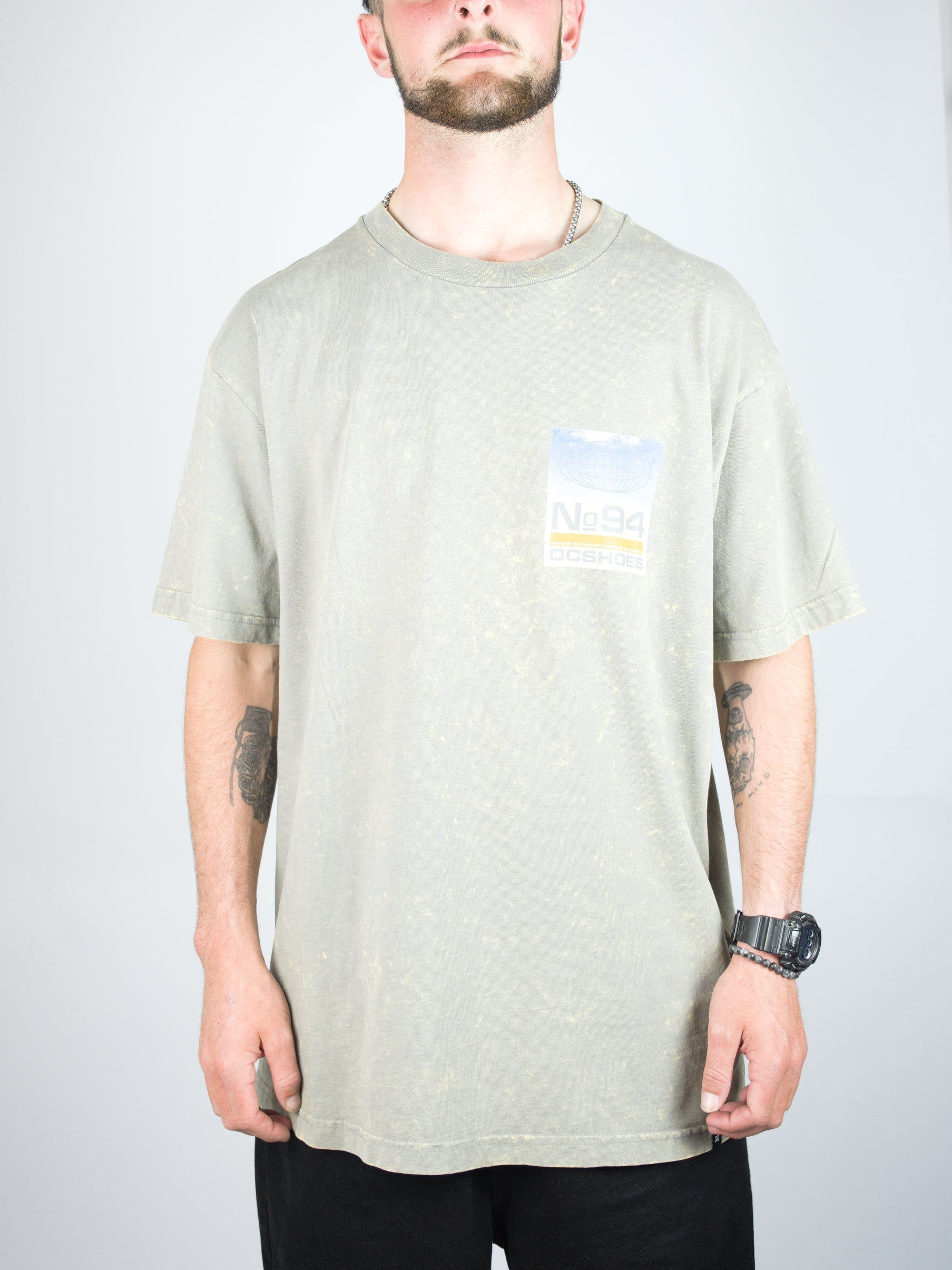 Dc shoes - 94 elevate tee shirt - moon mist rain wash