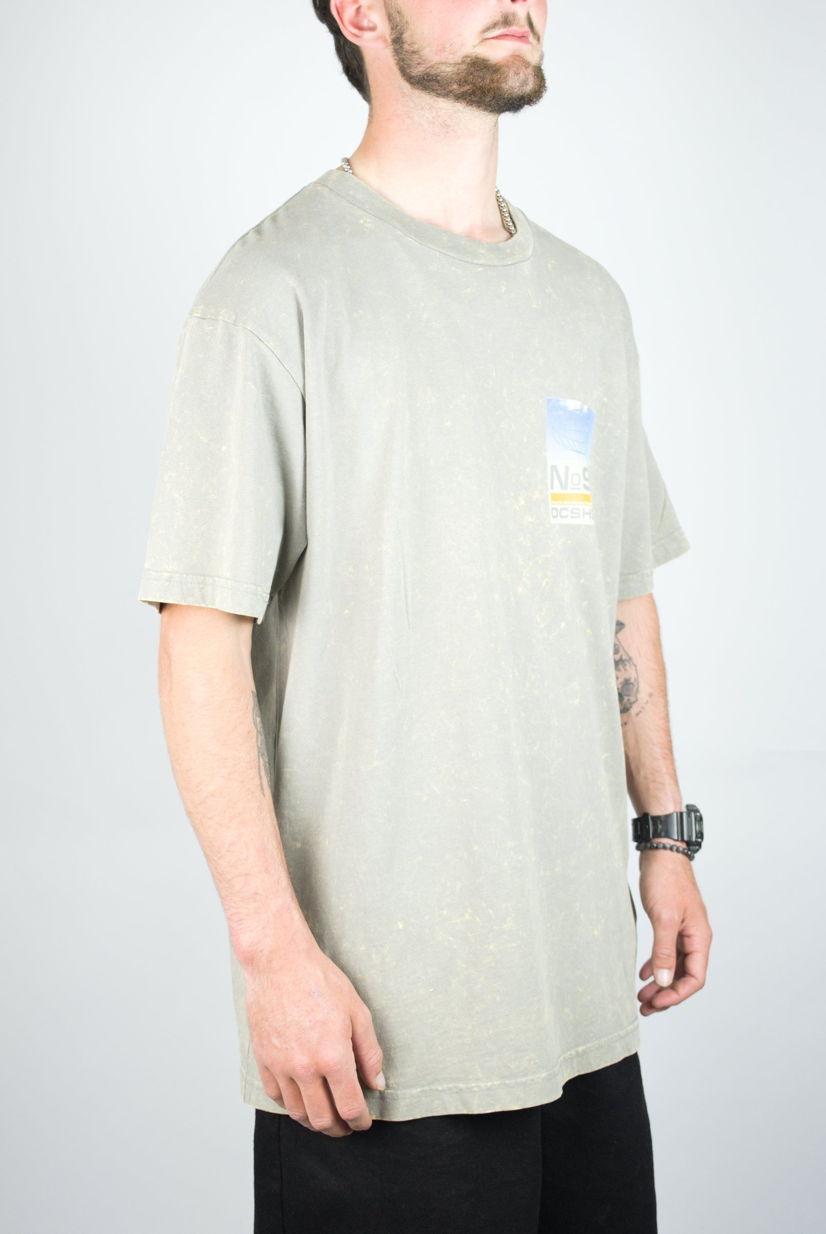 Dc shoes - 94 elevate tee shirt - moon mist rain wash