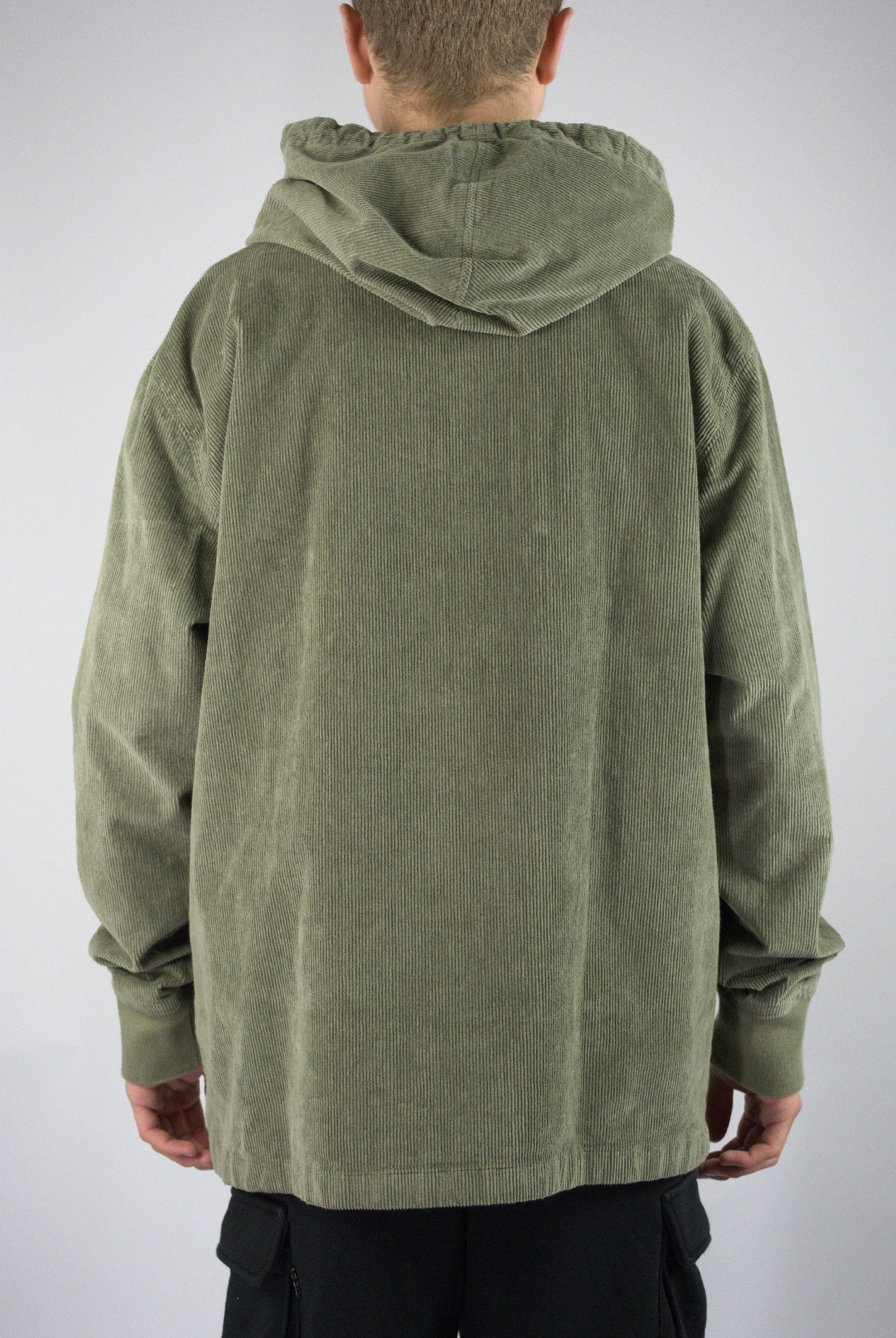 Xl dc shoes - belview quarter zip cordrouy pullover - deep lichen green last ones only