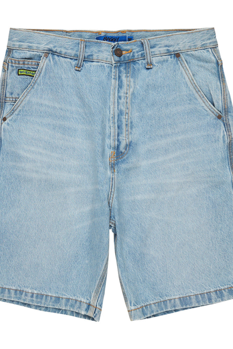 Dc shoes carpenter 22’’ denim shorts for men light wash blue