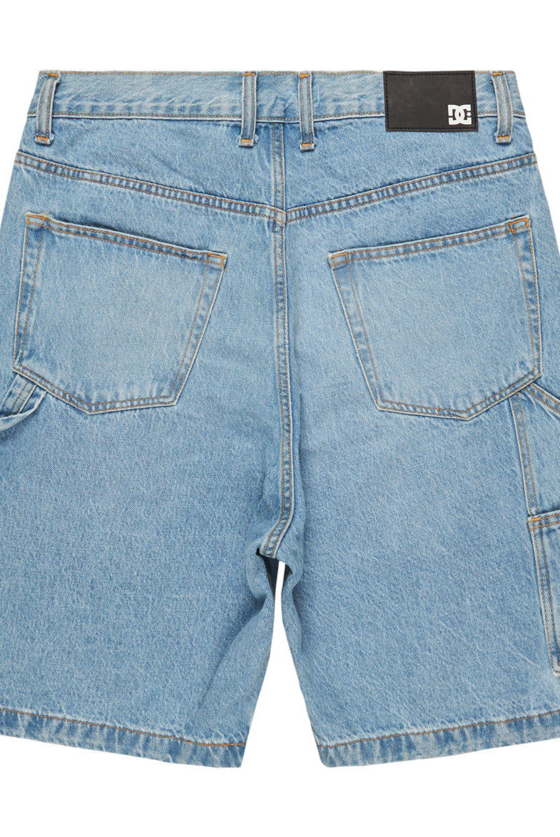 Dc shoes carpenter 22’’ denim shorts for men light wash blue