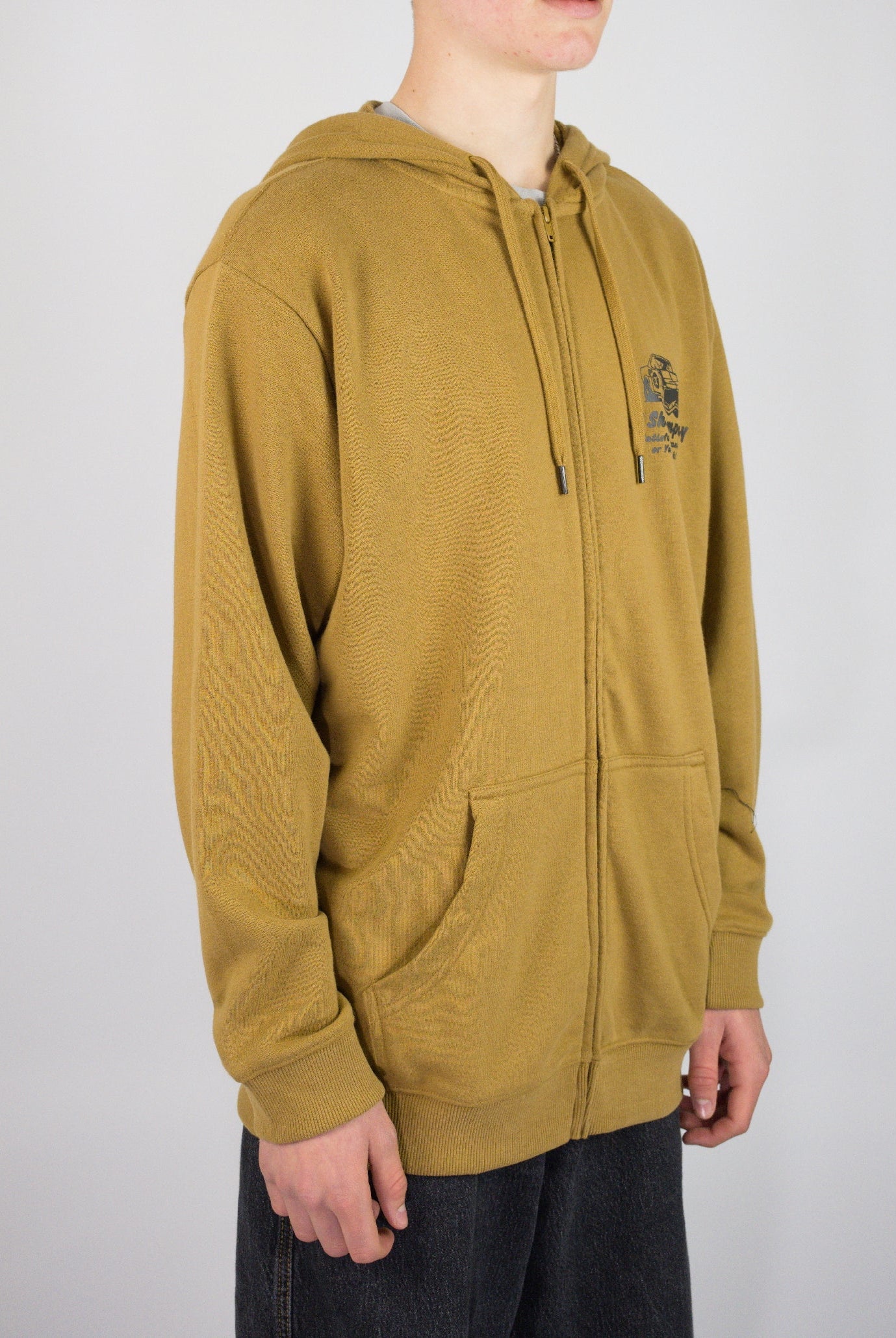 Dc shoes - fix up zip through hoodie - medal bronze
