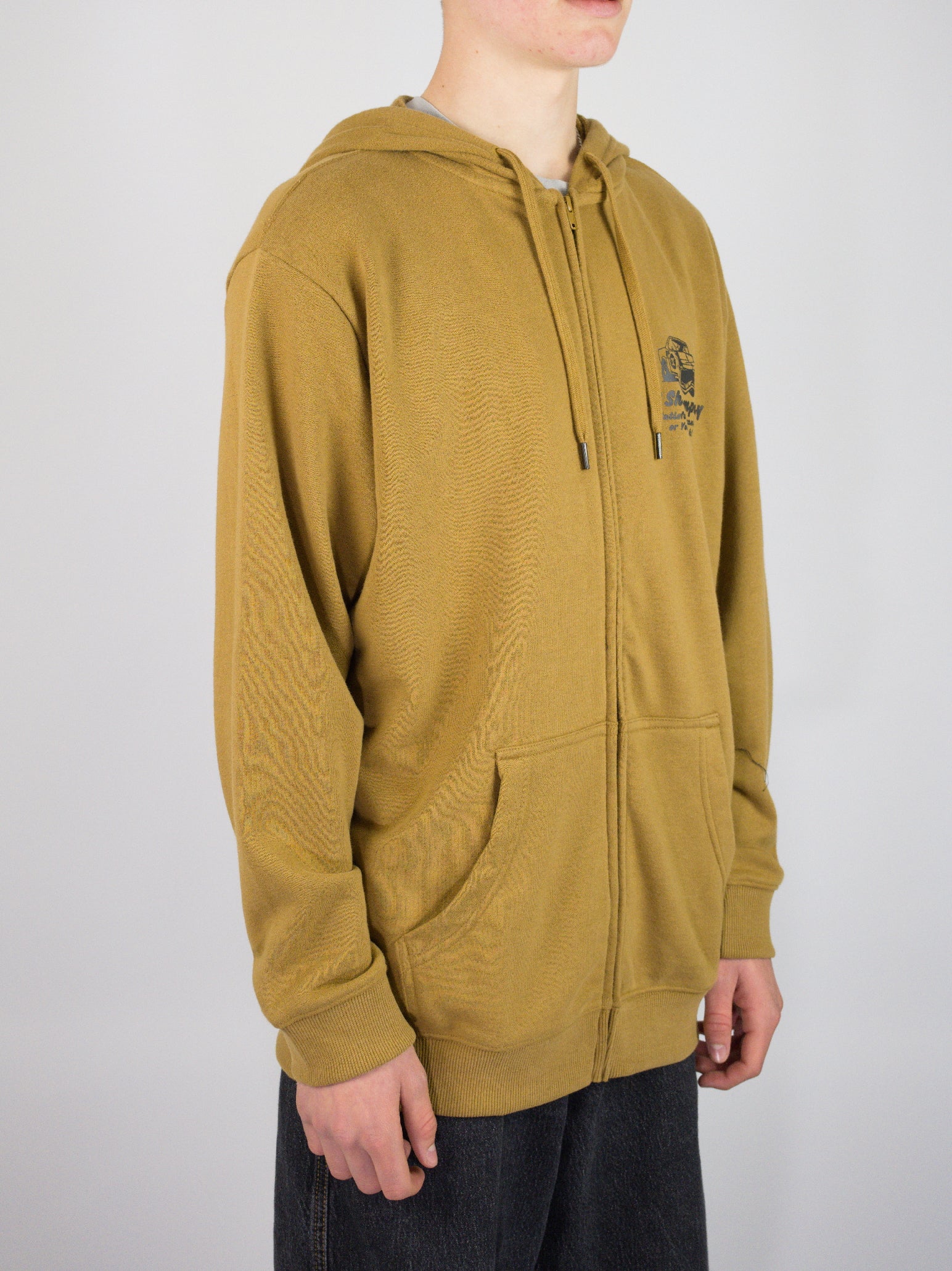 Dc shoes - fix up zip through hoodie - medal bronze