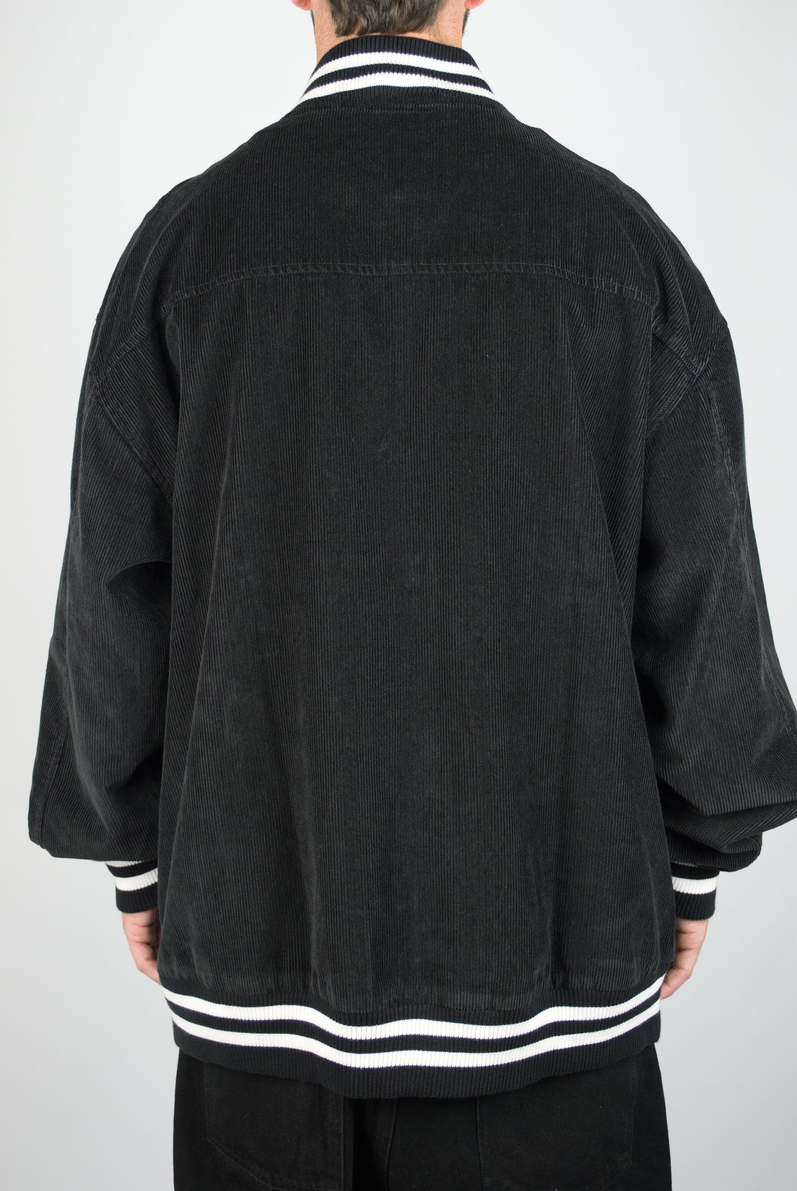 Xl dc shoes - maddux heavy knit bomber jacket - black white lonly