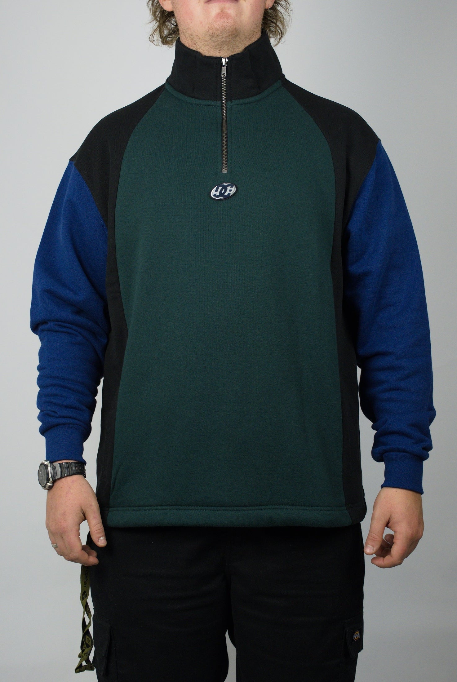 Dc shoes - maestro 1/4 zip fleece sweatshirt - ponderosa pine