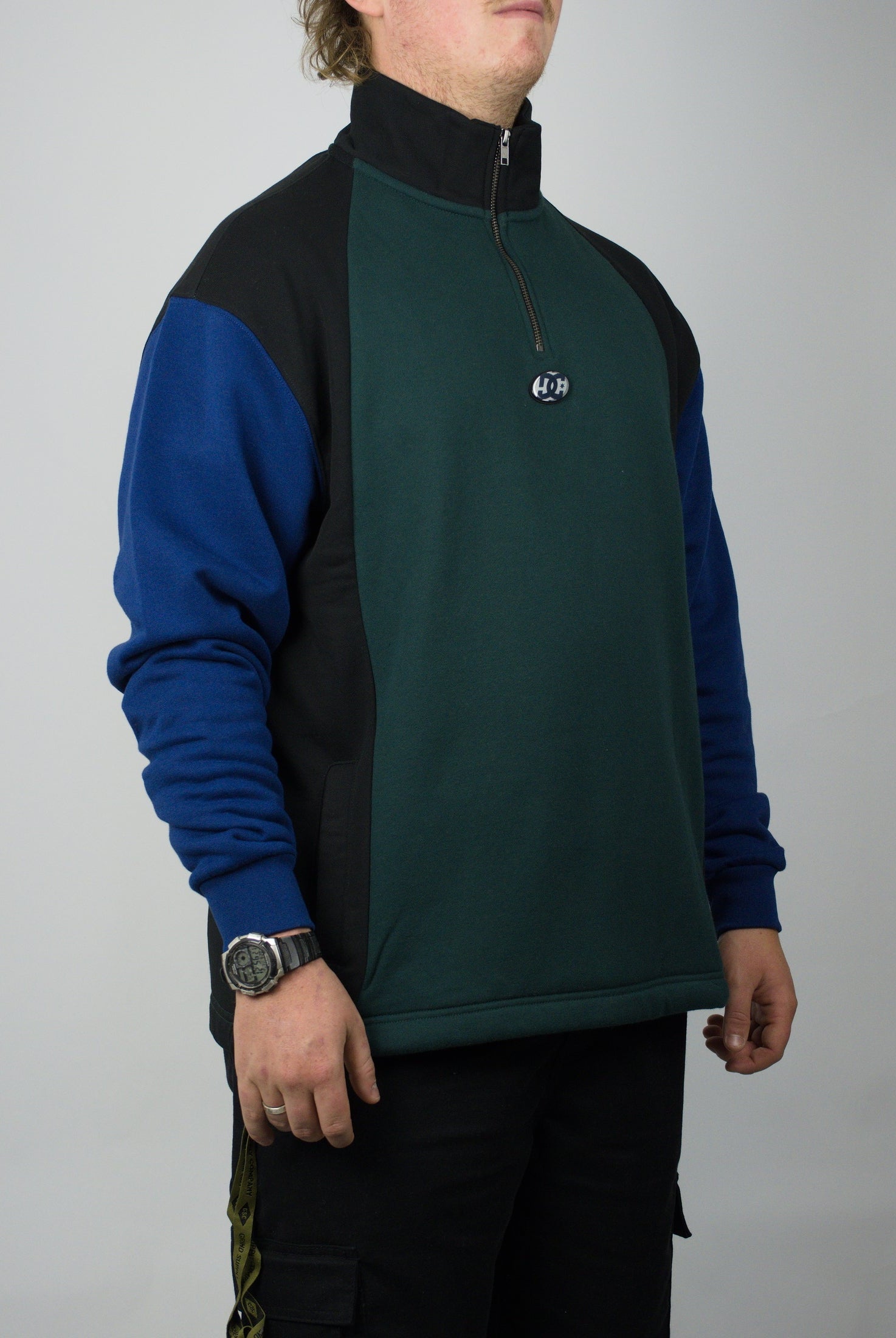 Dc shoes - maestro 1/4 zip fleece sweatshirt - ponderosa pine