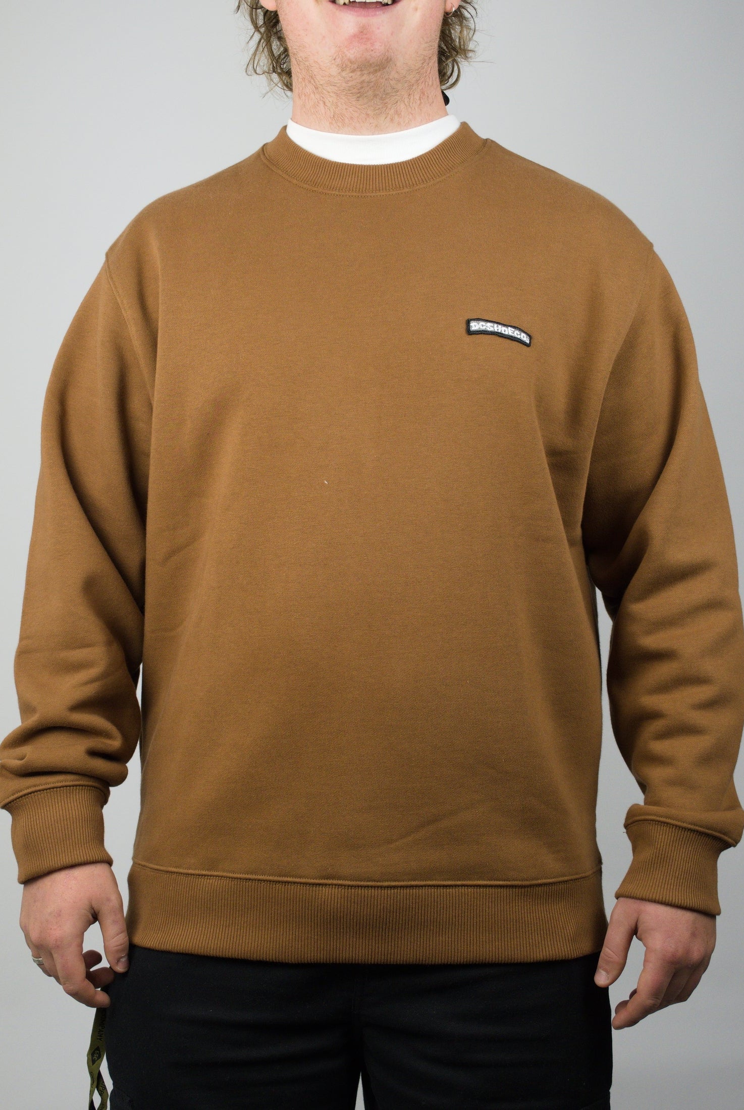 Dc shoes - patch it sweat shirt - toffee brown