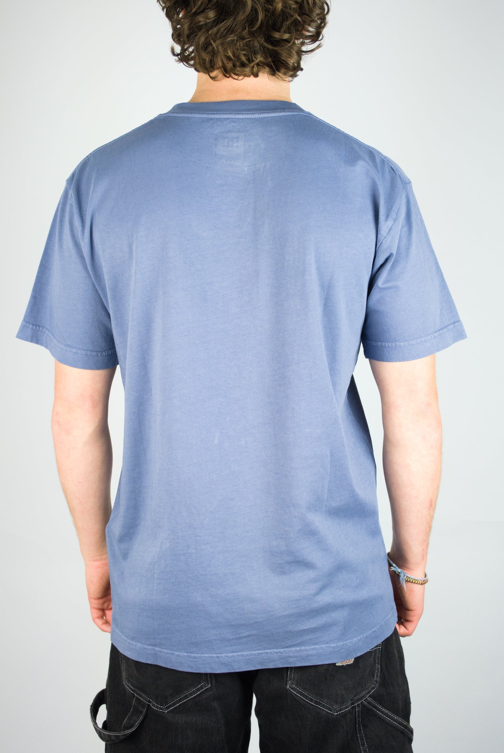 Dc shoes - star hand pigment dyed tee shirt - indigo enzyme wash