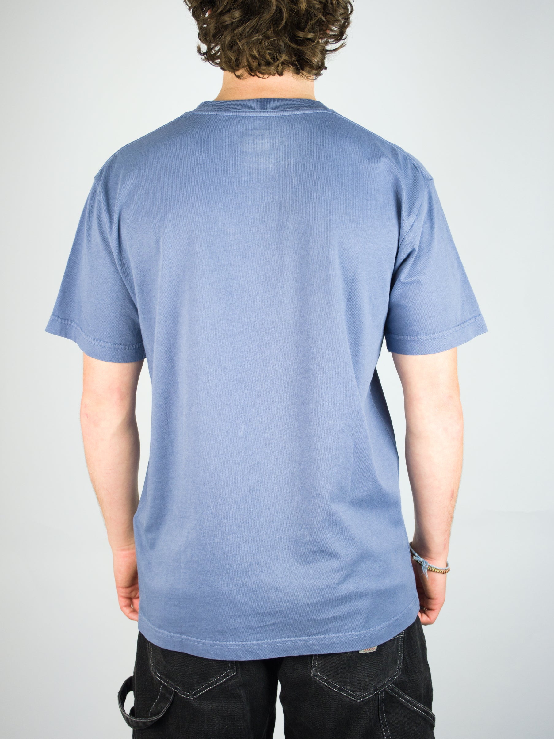 Dc shoes - star hand pigment dyed tee shirt - indigo enzyme wash