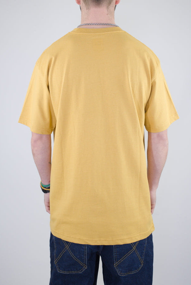 Dc shoes - star tee shirt - yellow yellow short-sleeved t-shirt