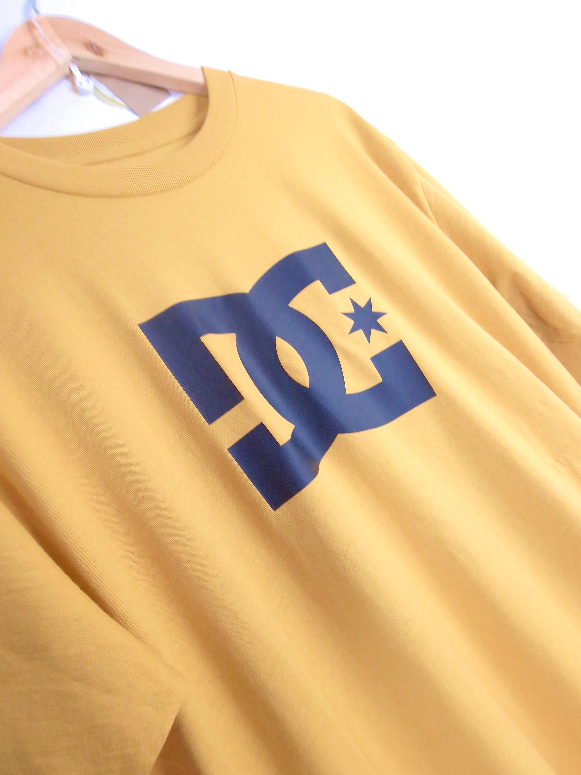 Dc shoes - star tee shirt - yellow yellow t-shirt navy