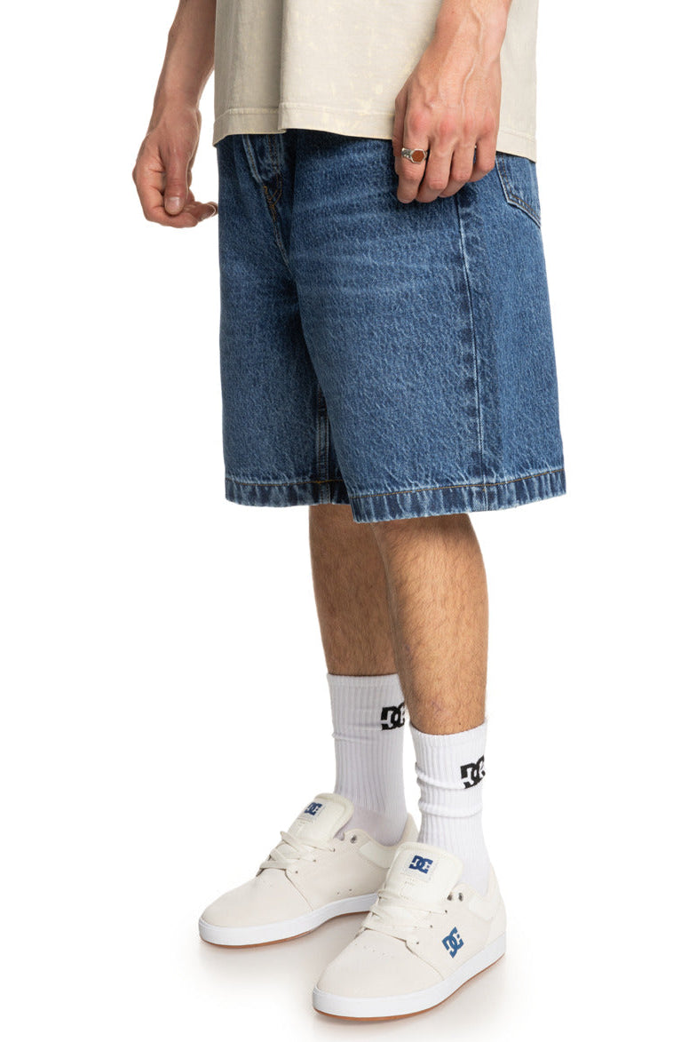 Dc shoes - worker baggy 22’’ shorts - denim carpenter for men