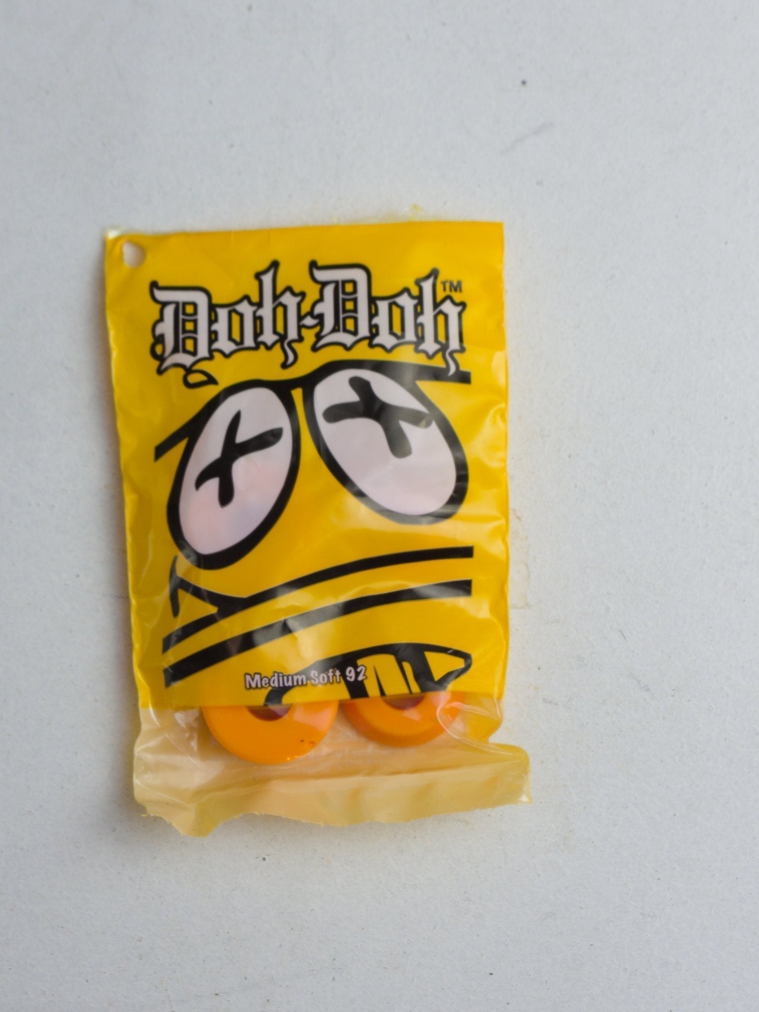 Doh doh’s hard core bushings medium soft 92a yellow yellow packaging doh dohskateboard
