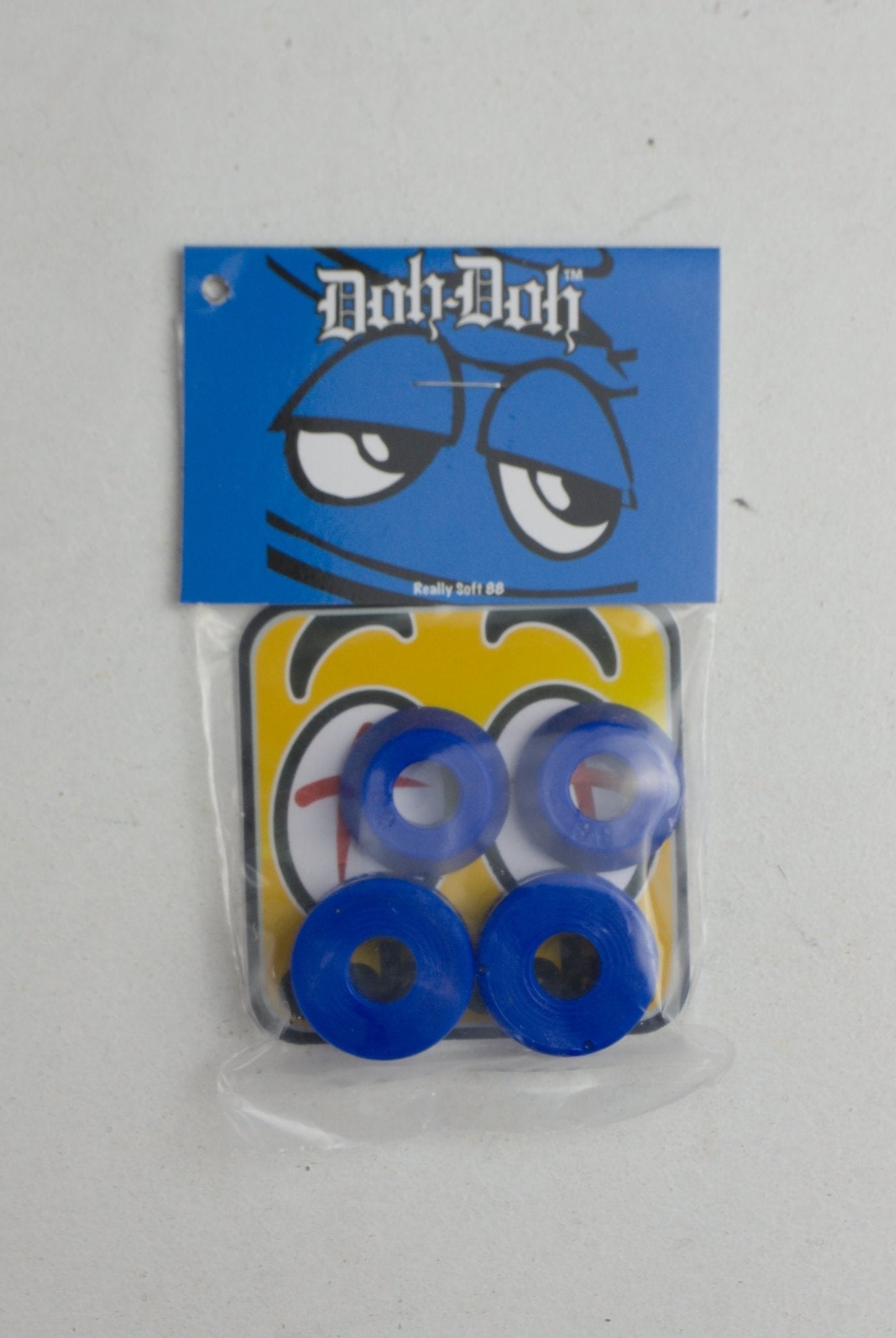 Doh doh’s - hard core bushings - really soft 88a - blue package blue skateboard
