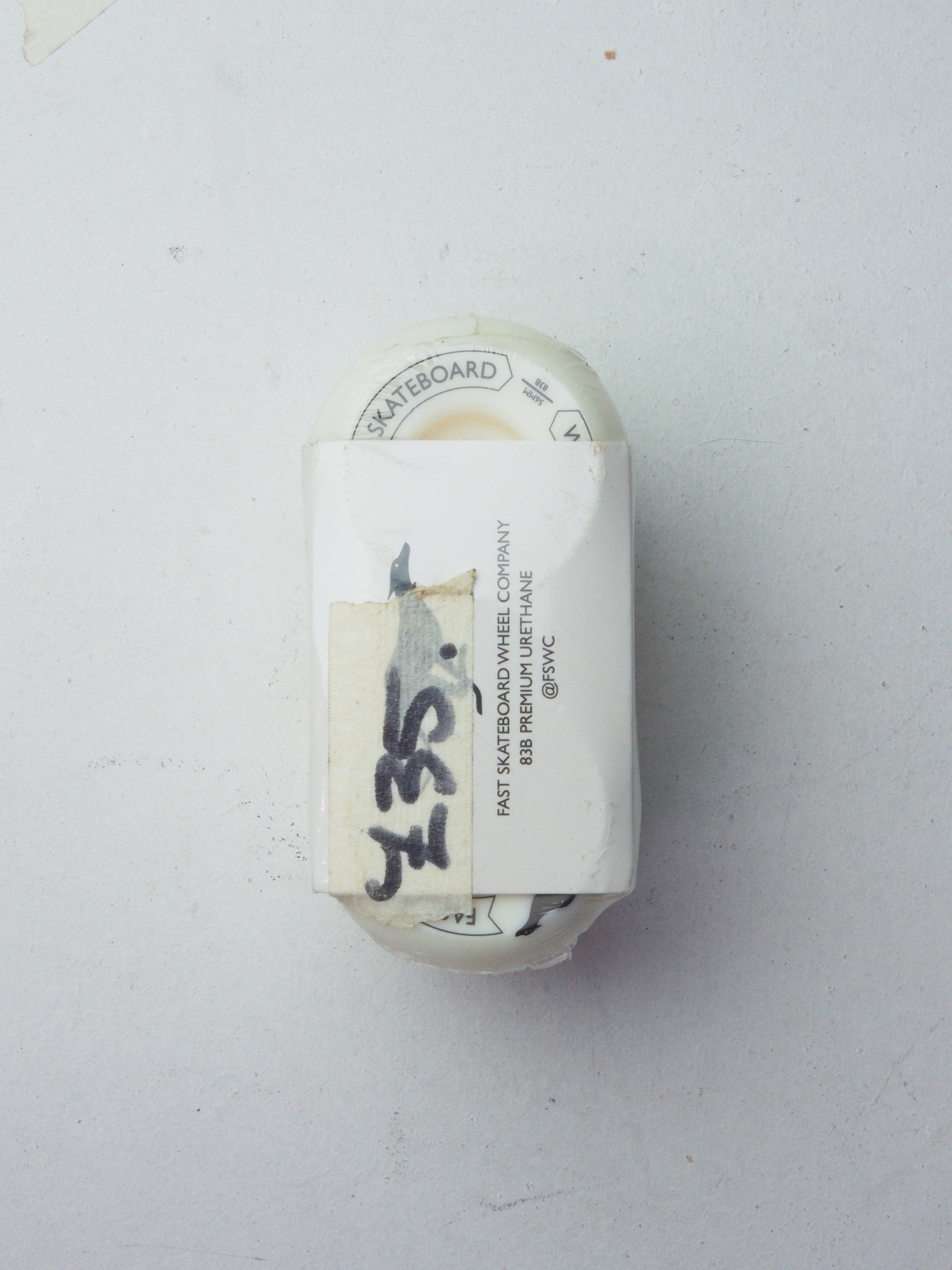 Fast skateboard wheel co - whippets- 56mm 83b wheels white plastic electrical