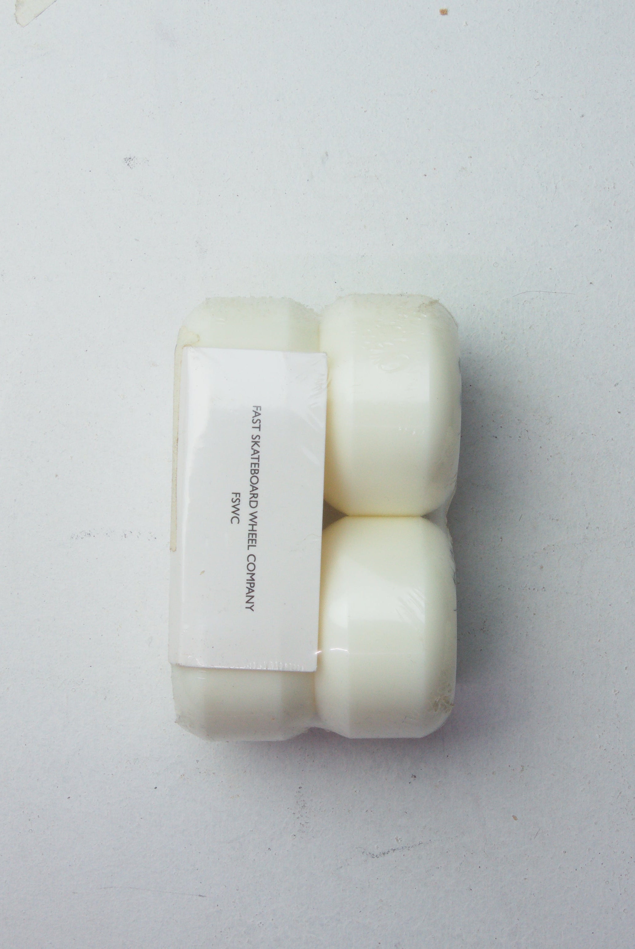 Fast skateboard wheel co - whippets- 56mm 83b wheels white marshmallows clear