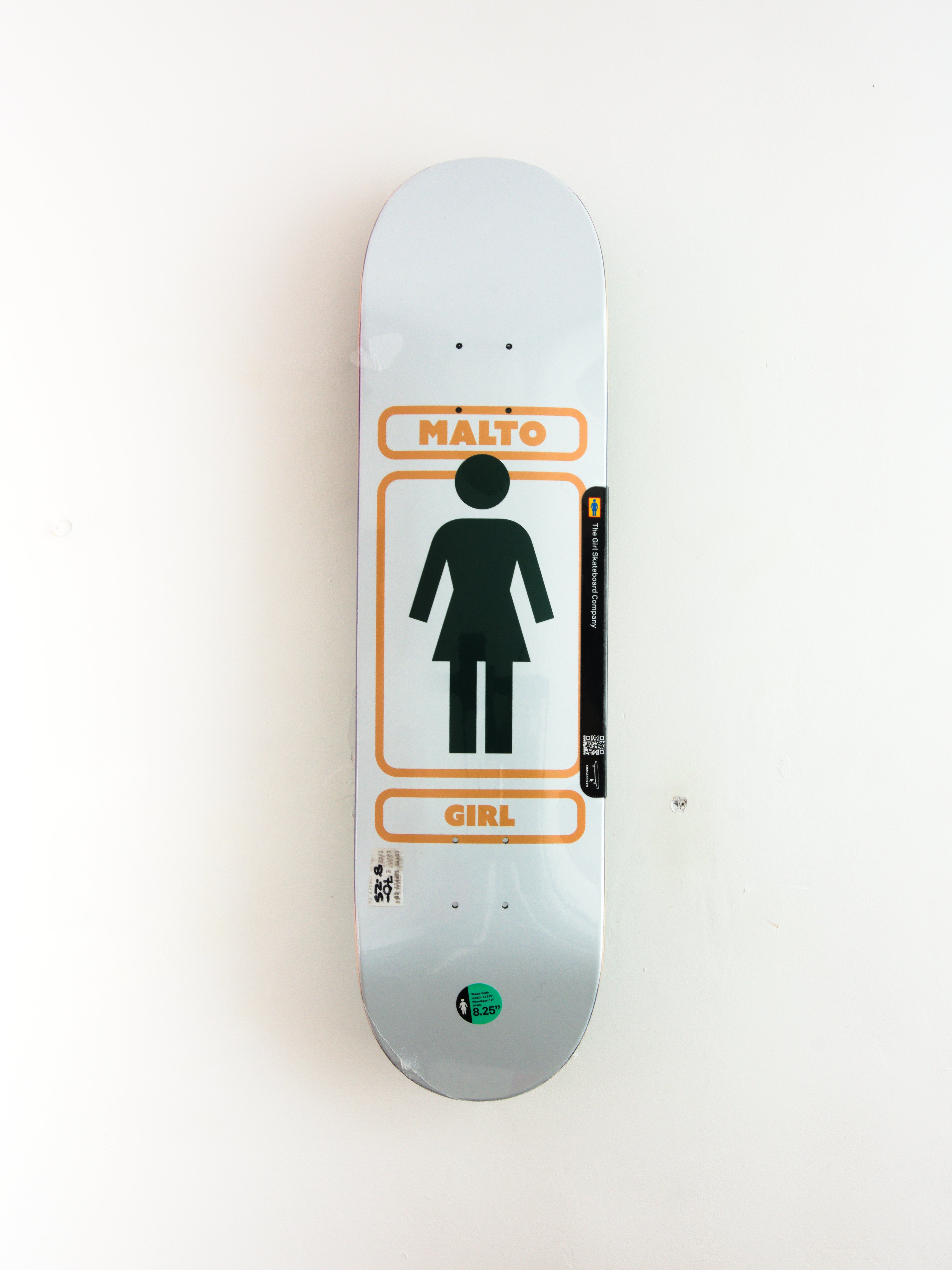 Girl skateboards - 93 til sean malto pro skateboard deck - 8.25 white